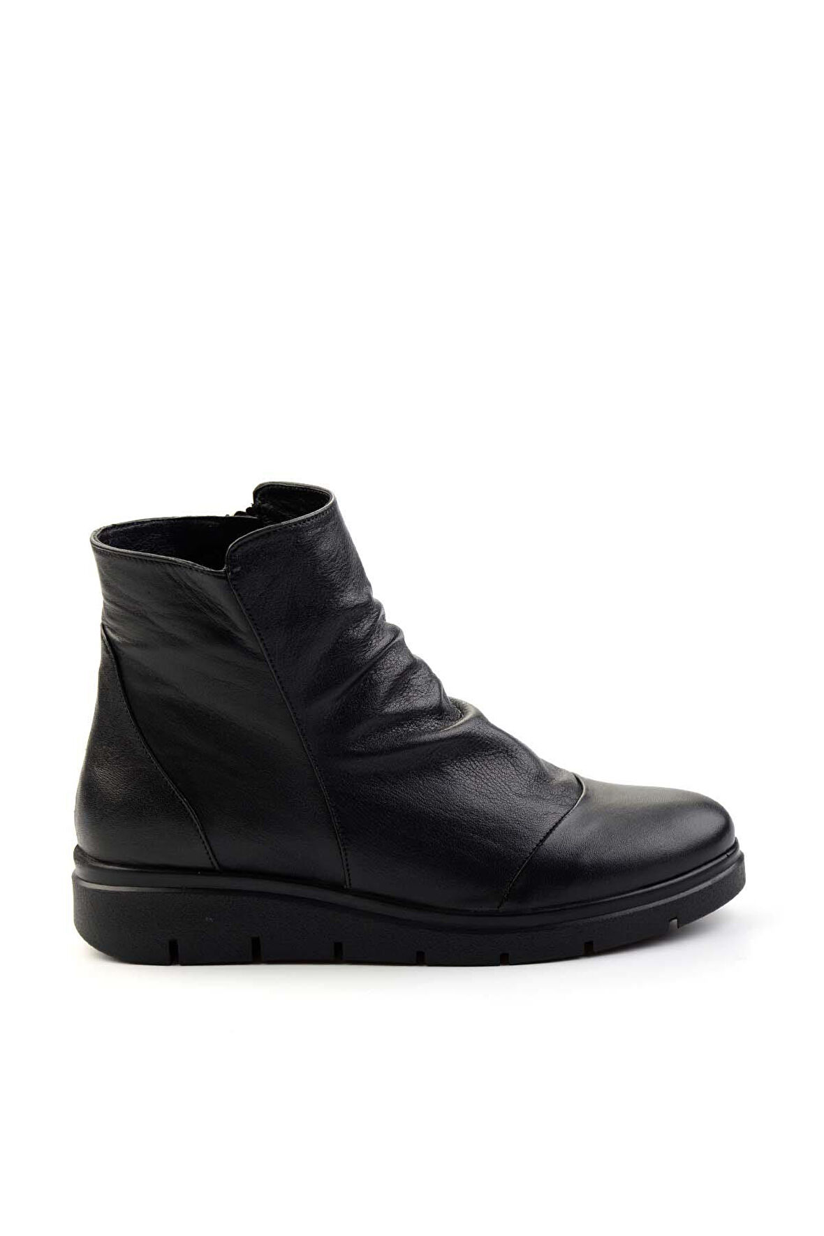 Siyah Hakiki Deri Kadın Bot & Bootie K02531271503