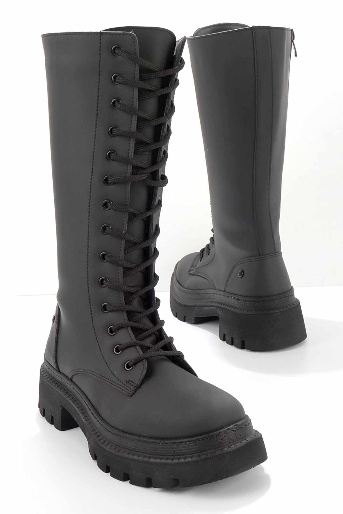 Bambi Mat Siyah  Kadın Bot & Bootie K02538036609