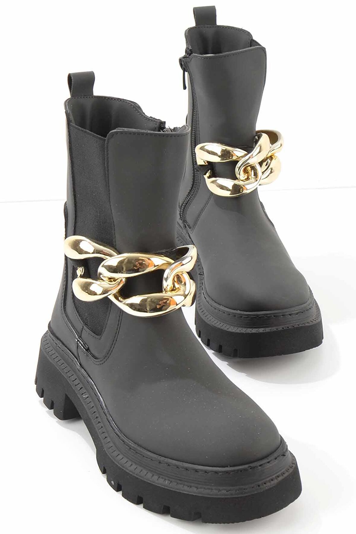 Bambi Mat Siyah  Kadın Bot & Bootie K02538036709