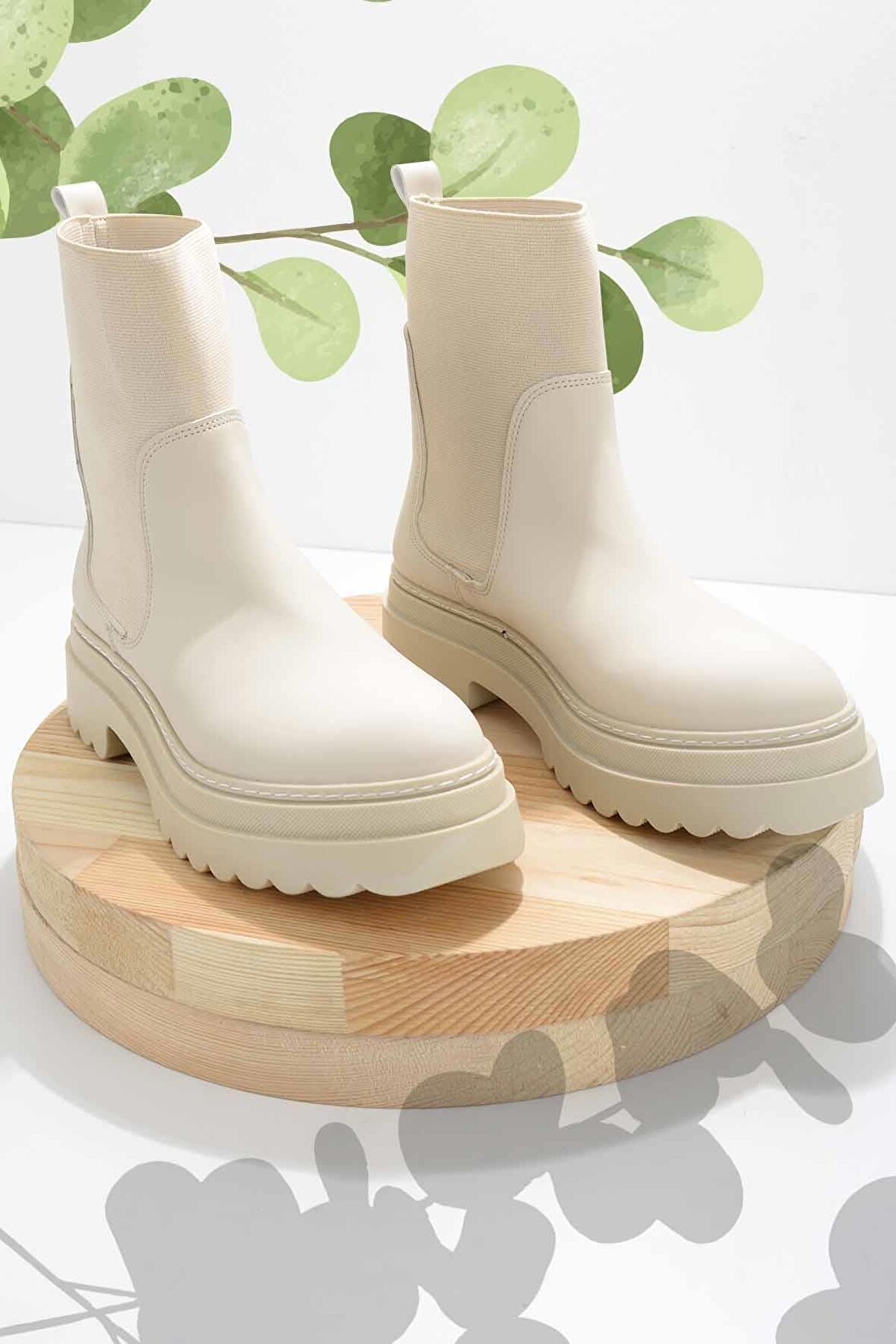 Bambi Mat Bej  Kadın Bot & Bootie K02538280009