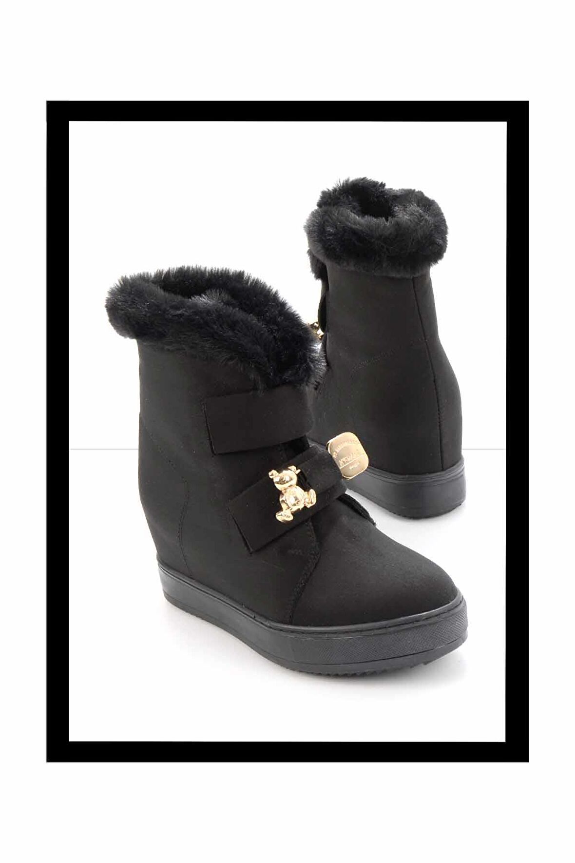 Siyah Süet  Kadın Bot & Bootie K02566415002