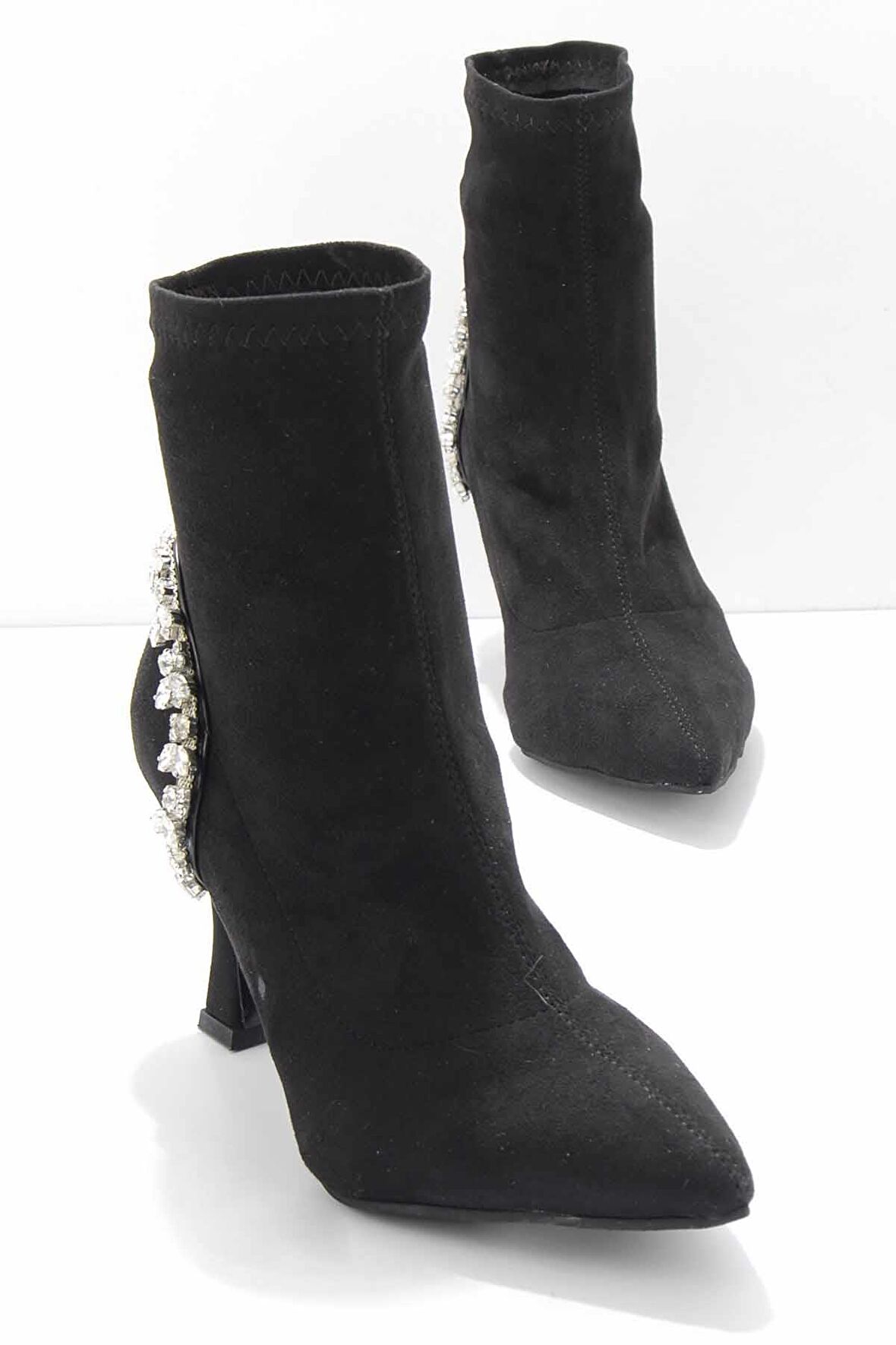 Bambi Siyah Süet  Kadın Bot & Bootie K02575211802