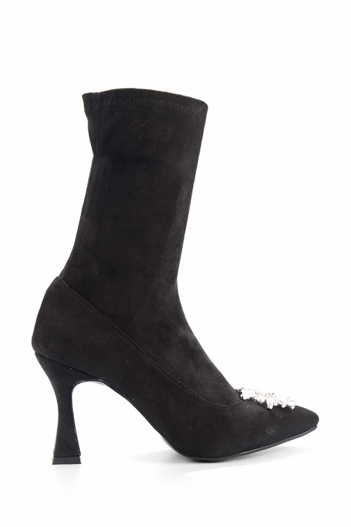 Bambi Siyah Süet  Kadın Bot & Bootie K02575211602