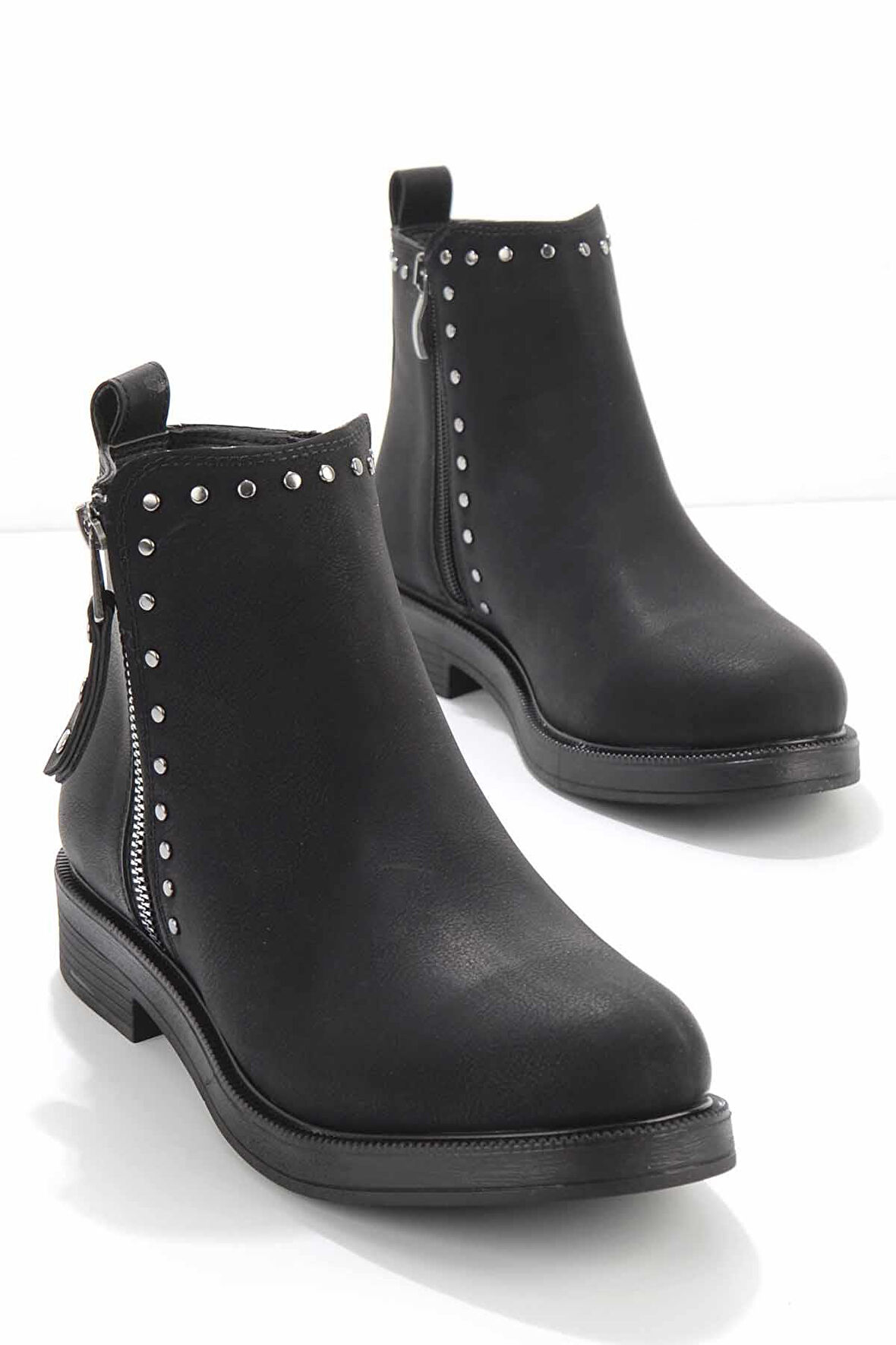 Siyah Nubuk  Kadın Bot & Bootie K02578300401