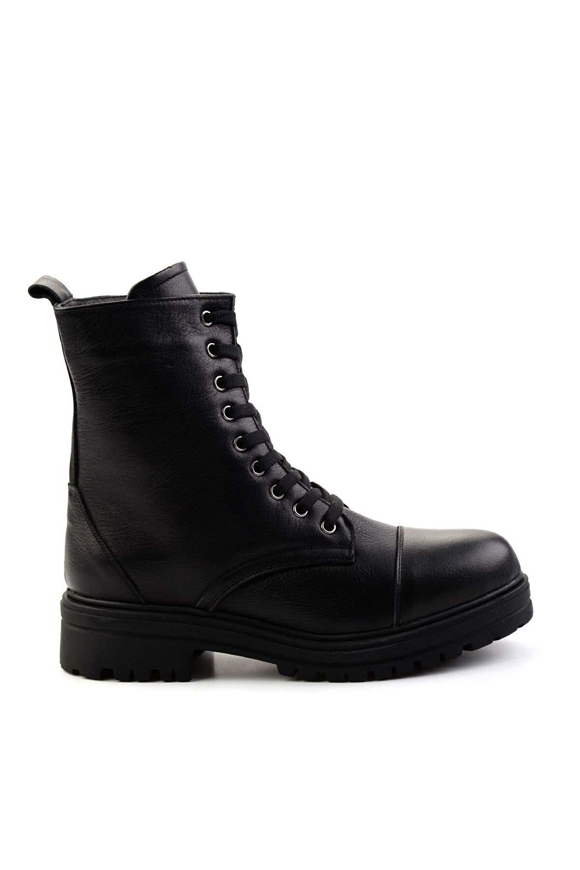 Siyah Hakiki Deri Kadın Bot & Bootie K02586072003