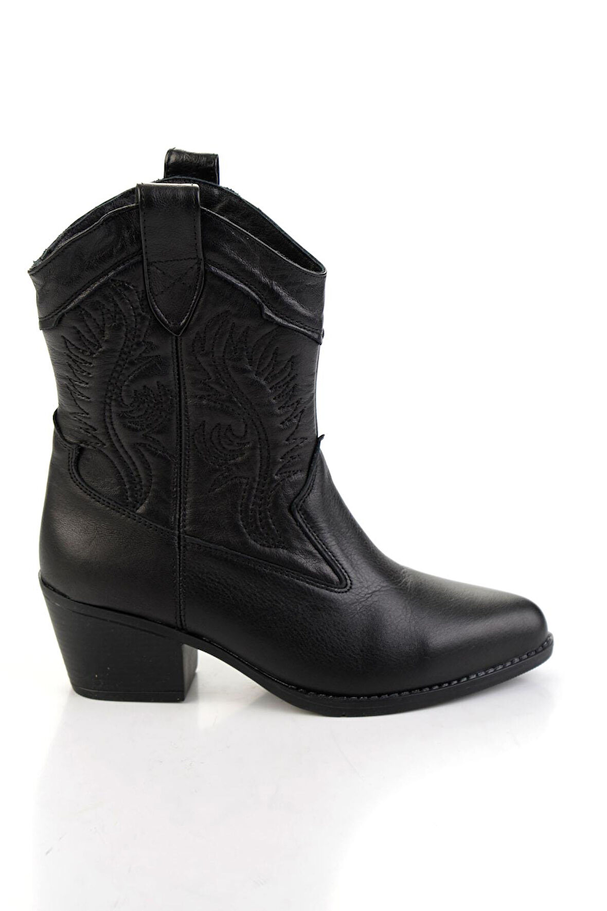 Siyah Leather Kadın Bot & Bootie K02586888903