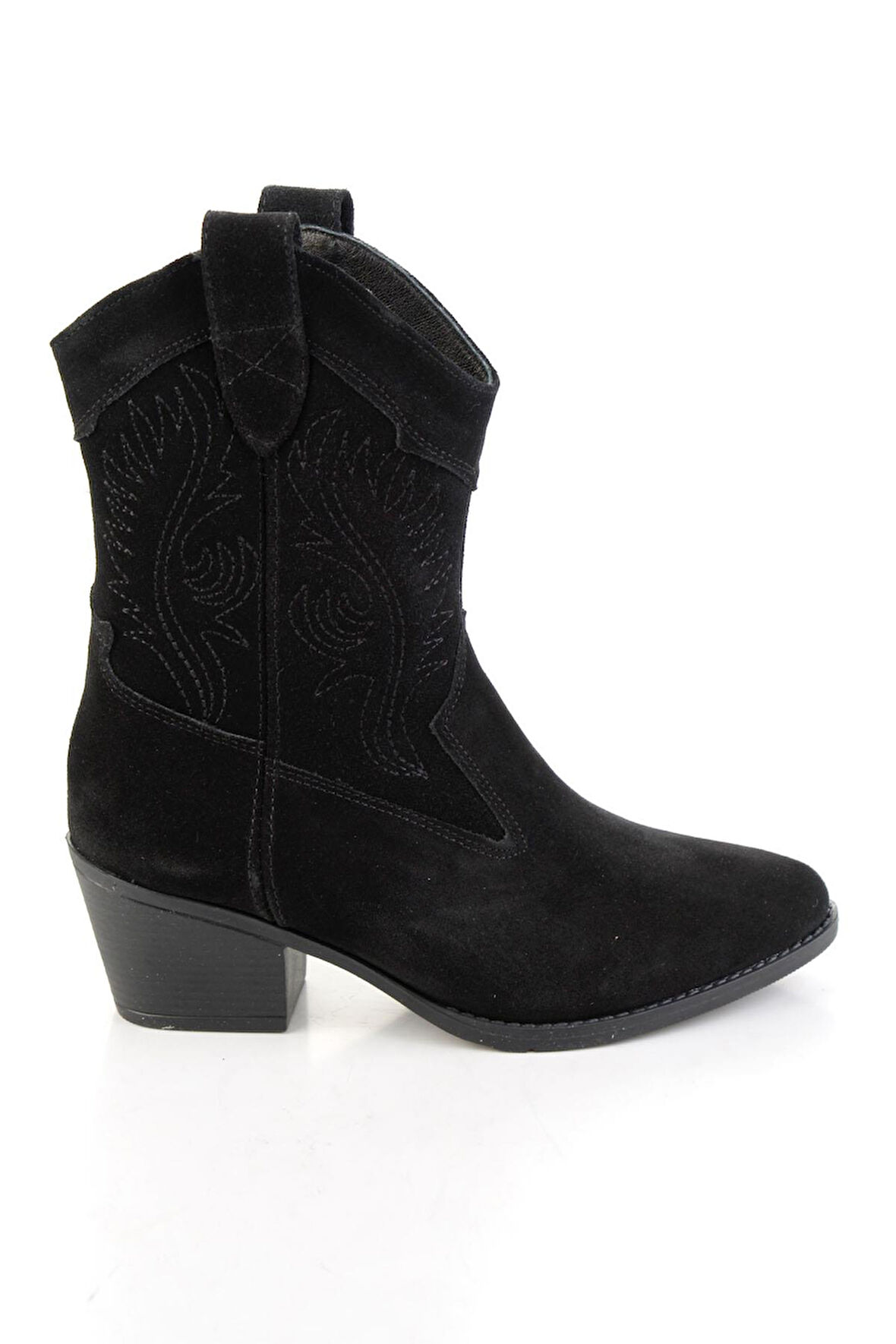 Siyah Hakiki Deri Kadın Bot & Bootie K02586888902