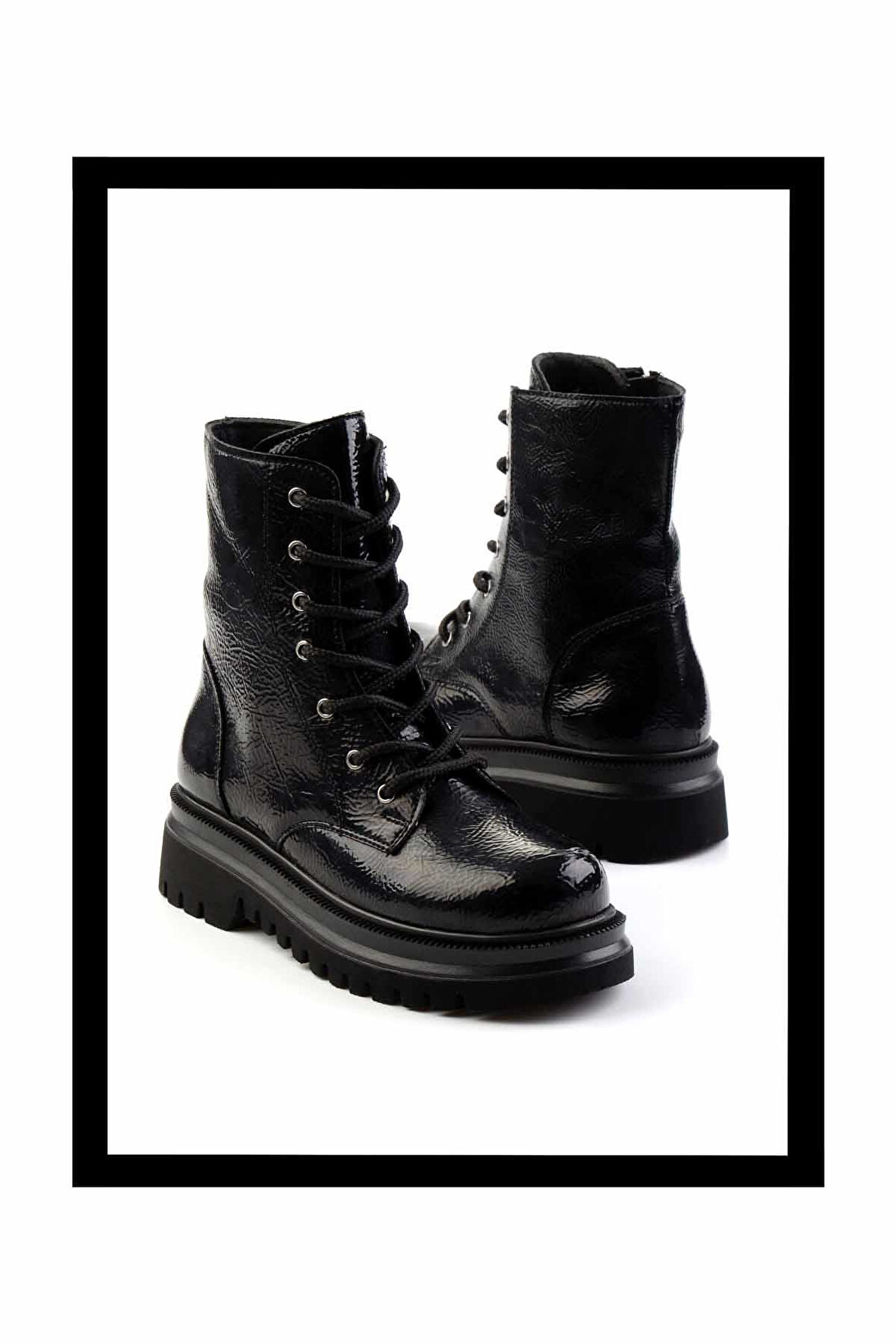 Siyah Rugan  Kadın Bot & Bootie K02641014008