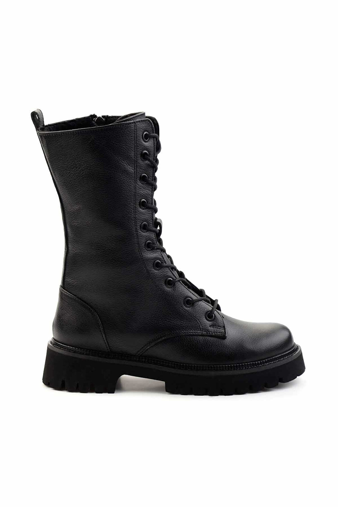 Siyah Hakiki Deri Kadın Bot & Bootie K02666415003