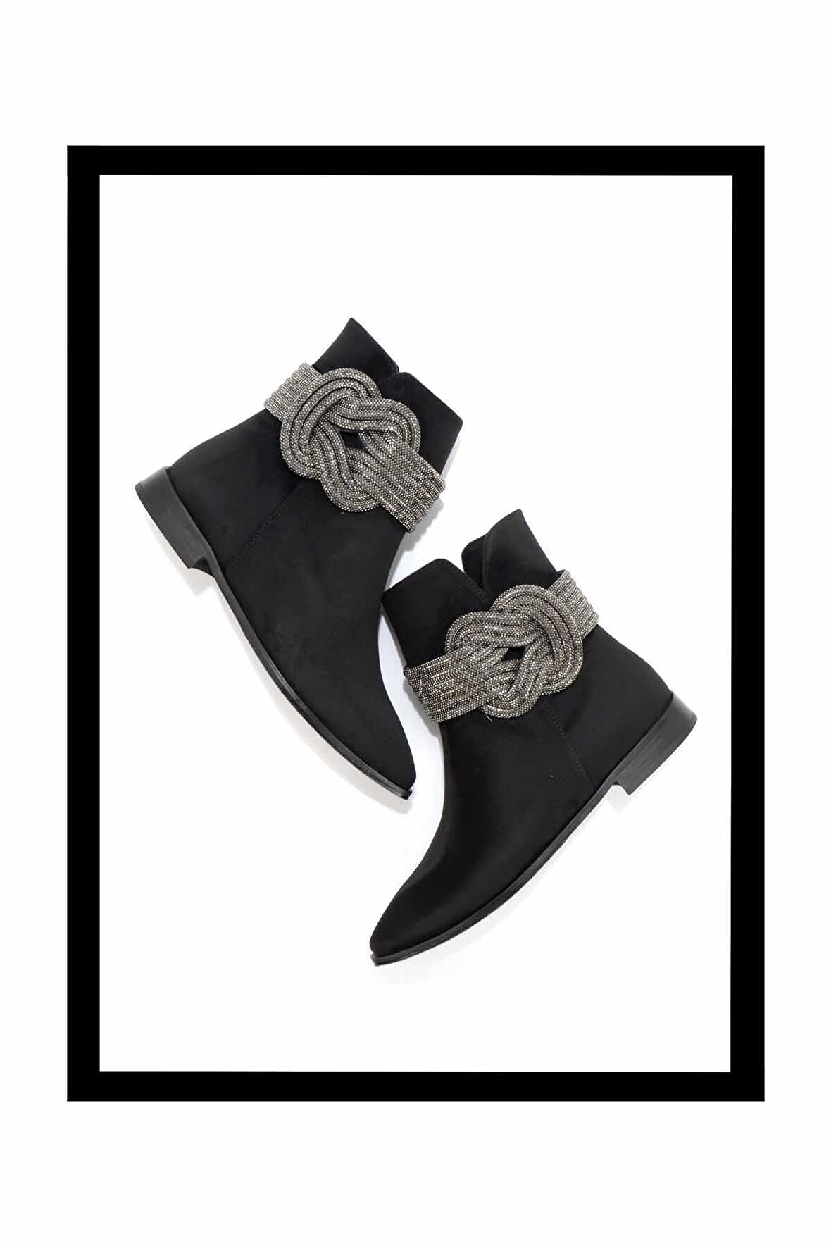 Siyah Süet   Kadın Bot & Bootie K02666301302