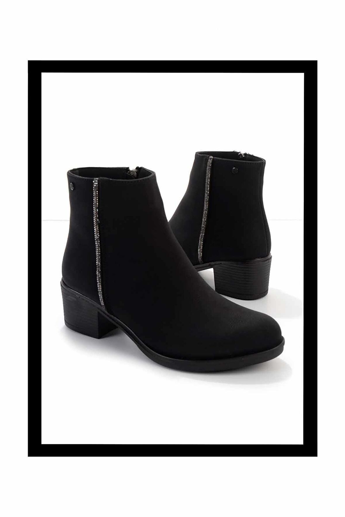 Siyah Nubuk  Kadın Bot & Bootie K02671903901