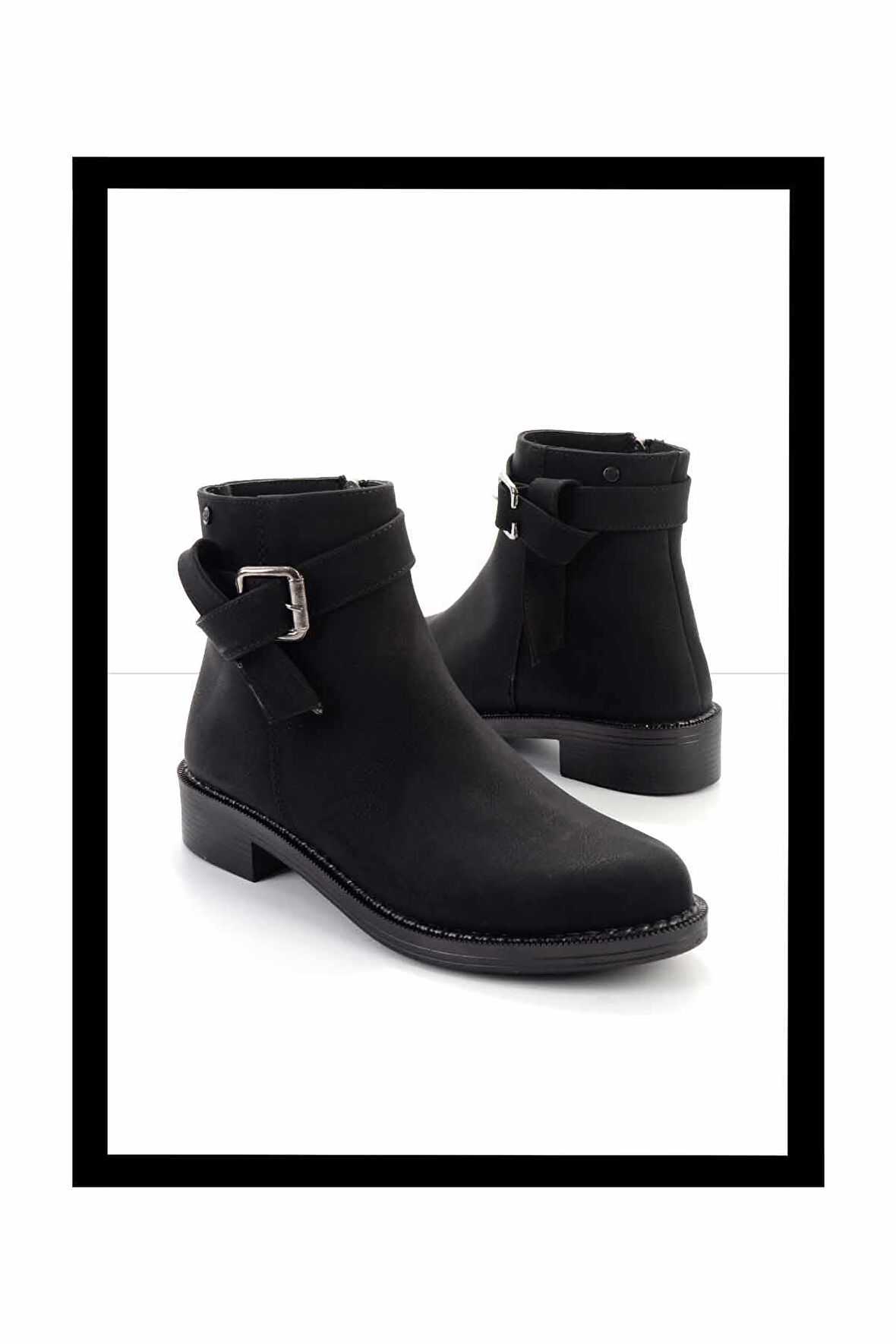 Siyah Nubuk  Kadın Bot & Bootie K02671904001