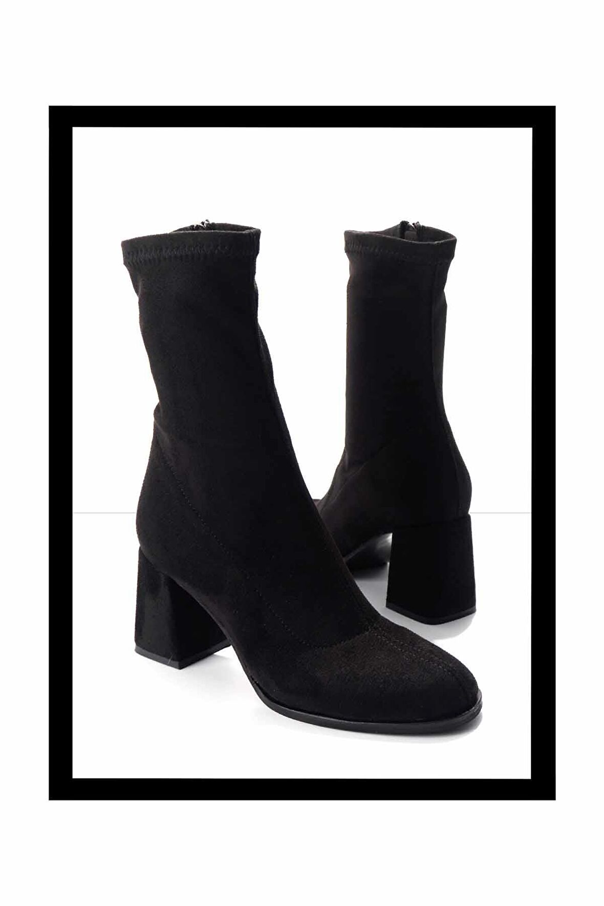 Siyah Süet  Kadın Bot & Bootie K02718131502