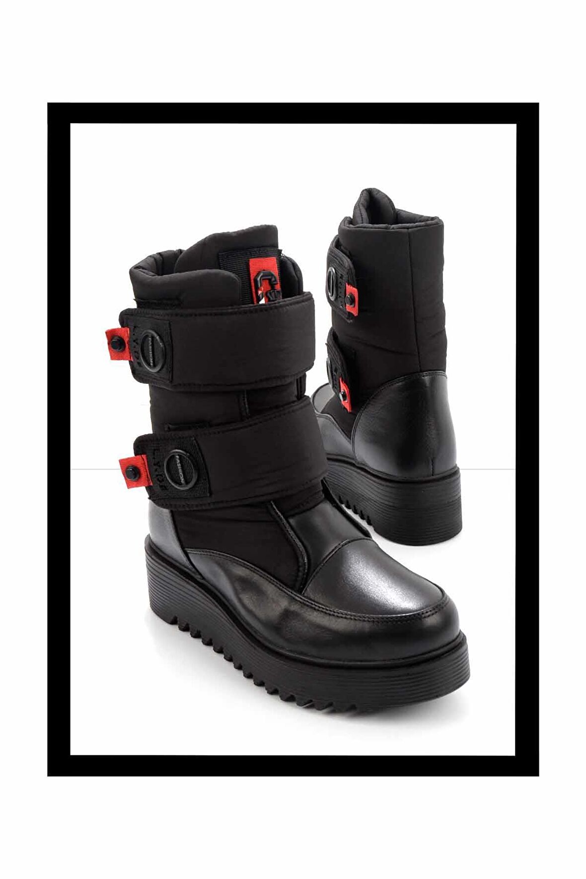 Siyah Hakiki Deri Kadın Bot & Bootie K02724986303