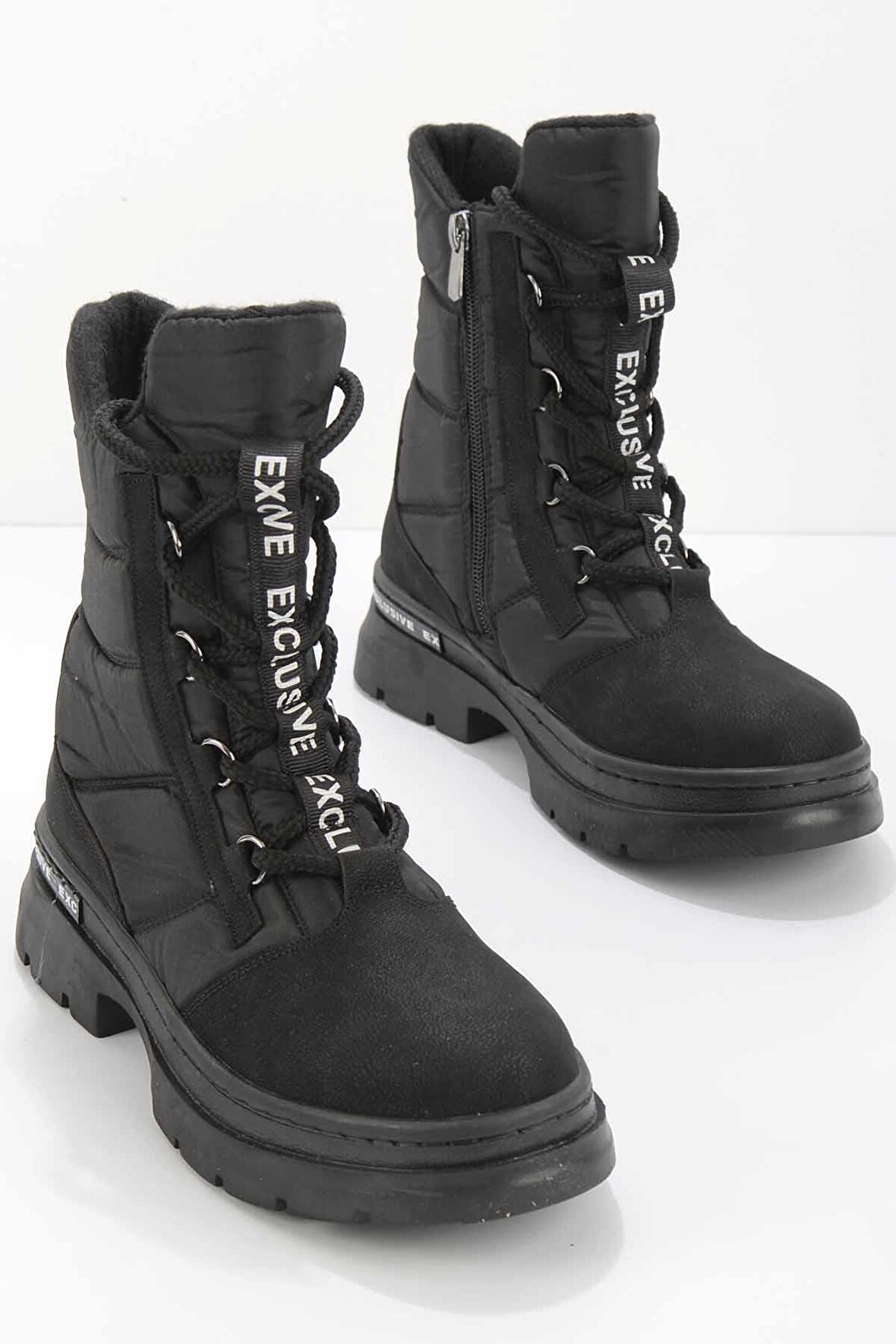 Bambi Siyah Parasüt  Kadın Bot & Bootie K02763075567