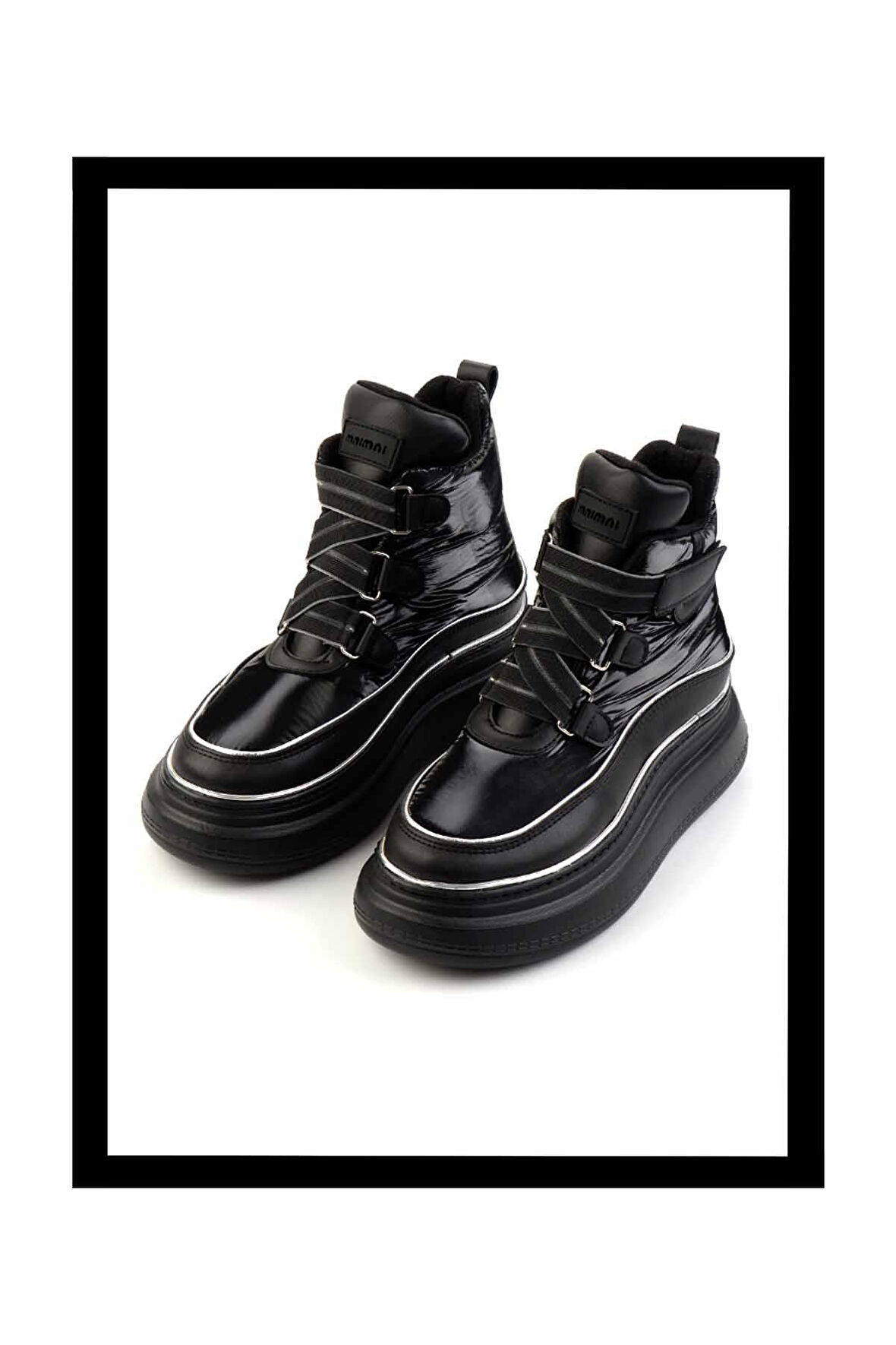 Siyah Paraşüt  Kadın Bot & Bootie K02776432067