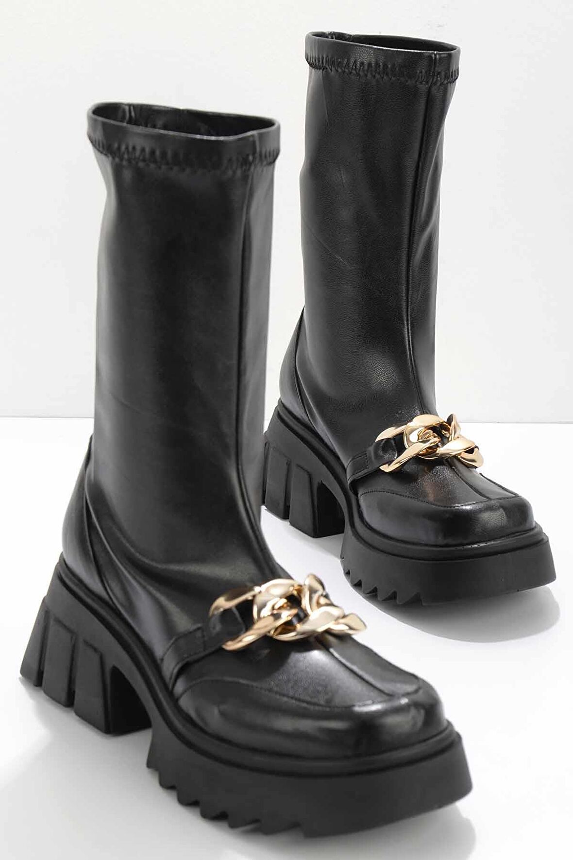 Bambi Siyah  Kadın Bot & Bootie K02828114609