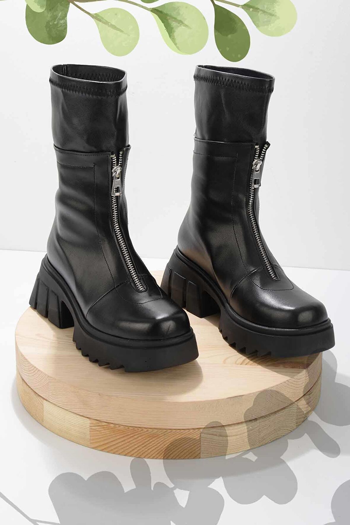 Bambi Siyah  Kadın Bot & Bootie K02828196709