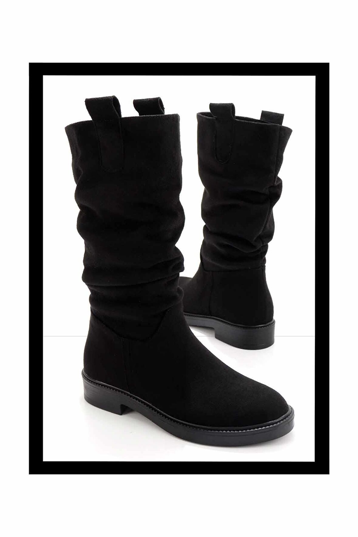 Siyah Süet  Kadın Bot & Bootie K02828061002