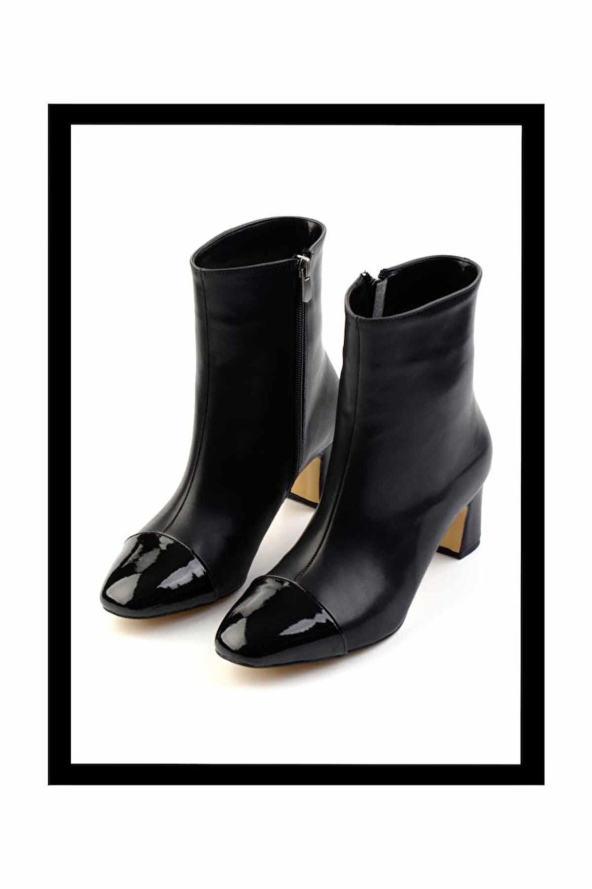 Siyah Siyah Rugan  Kadın Bot & Bootie K02828335009