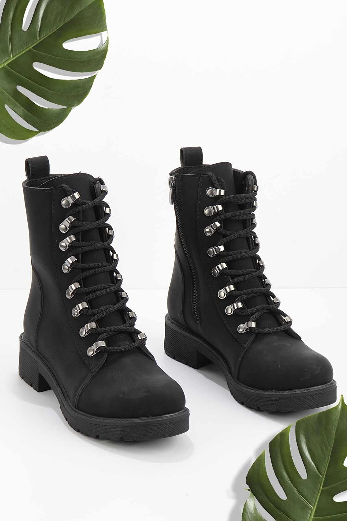 Bambi Siyah Nubuk  Kadın Bot & Bootie K02839024201