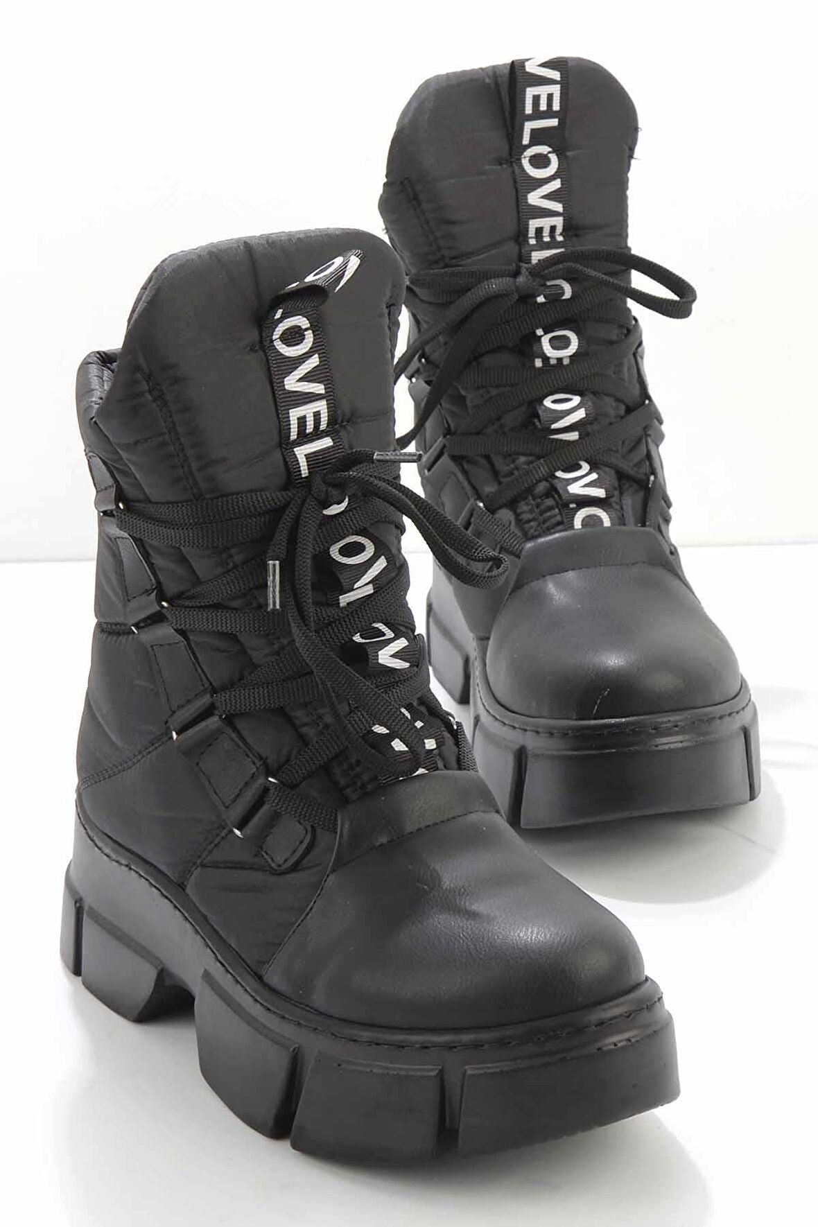 Bambi Siyah Parasüt  Kadın Bot & Bootie K02928040067