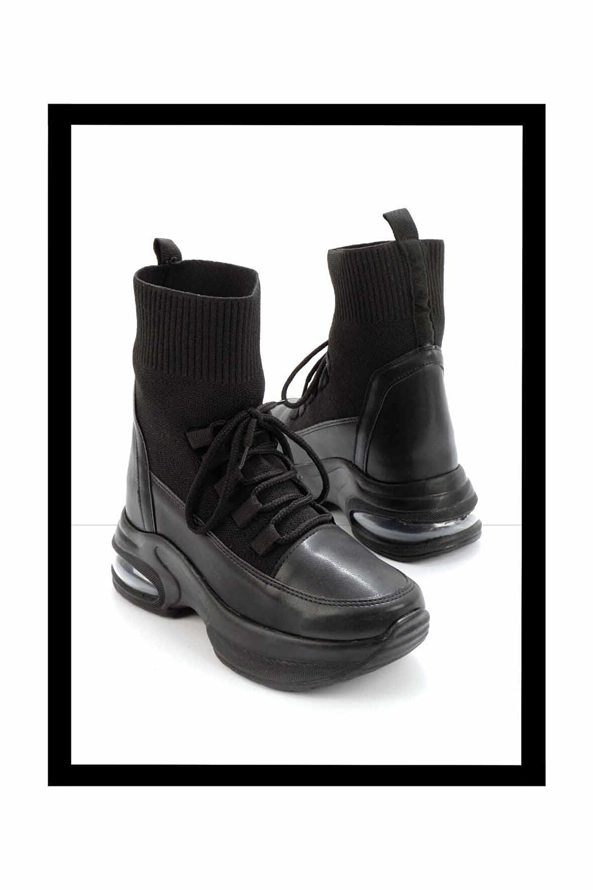 Siyah Triko  Kadın Sneaker K02932402382