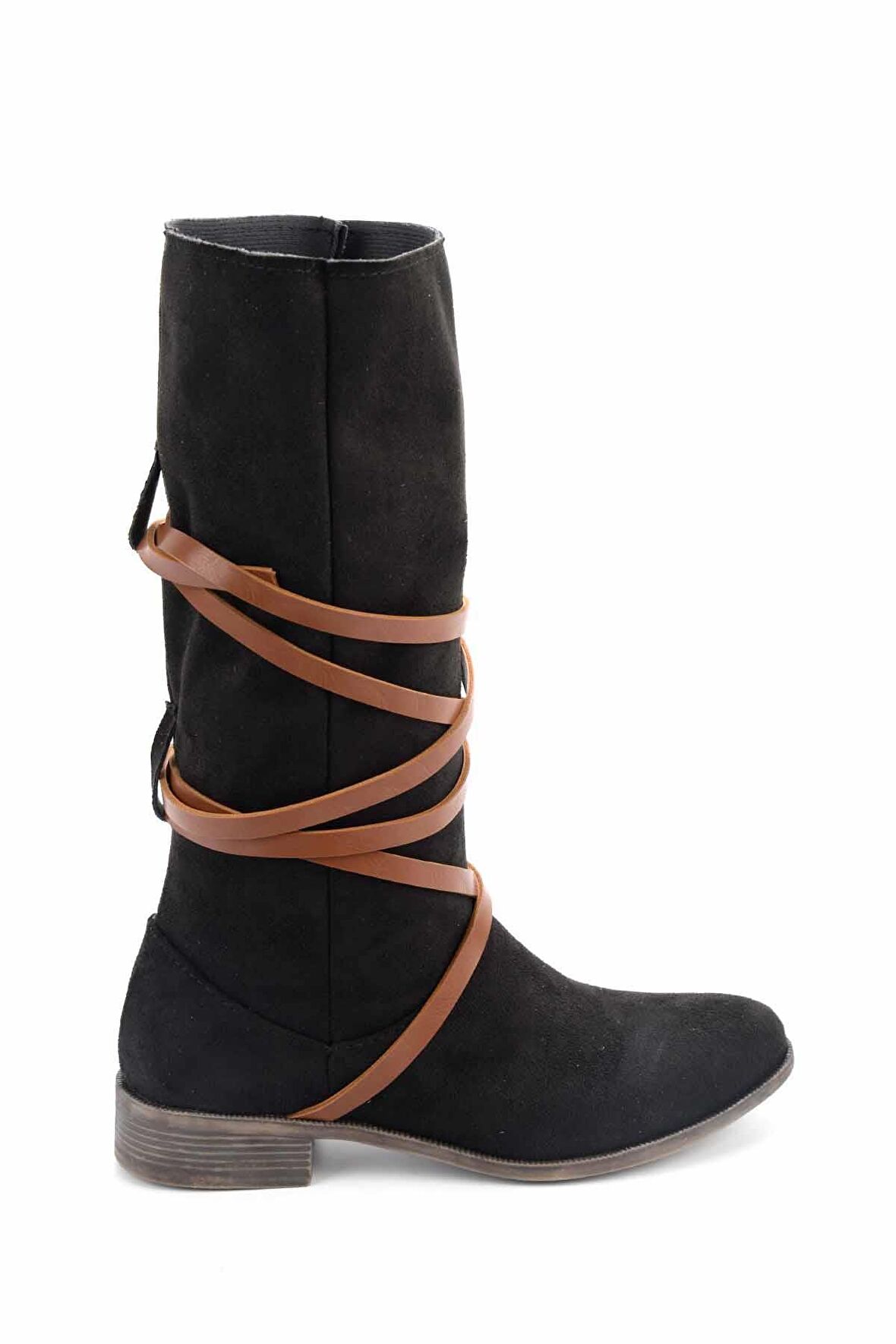 Bambi Siyah Süet  Kadın Bot & Bootie K02991110002