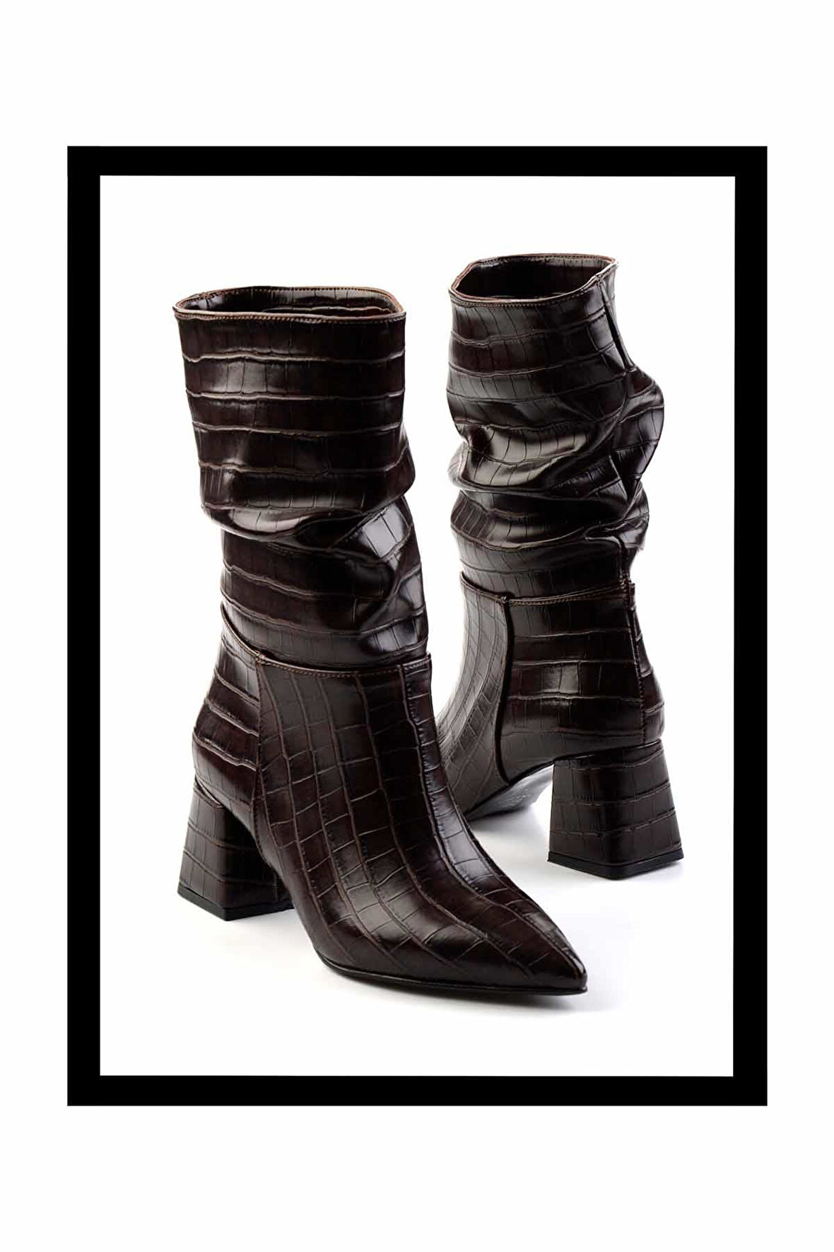 Kahve Kroko  Kadın Bot & Bootie K02992152011