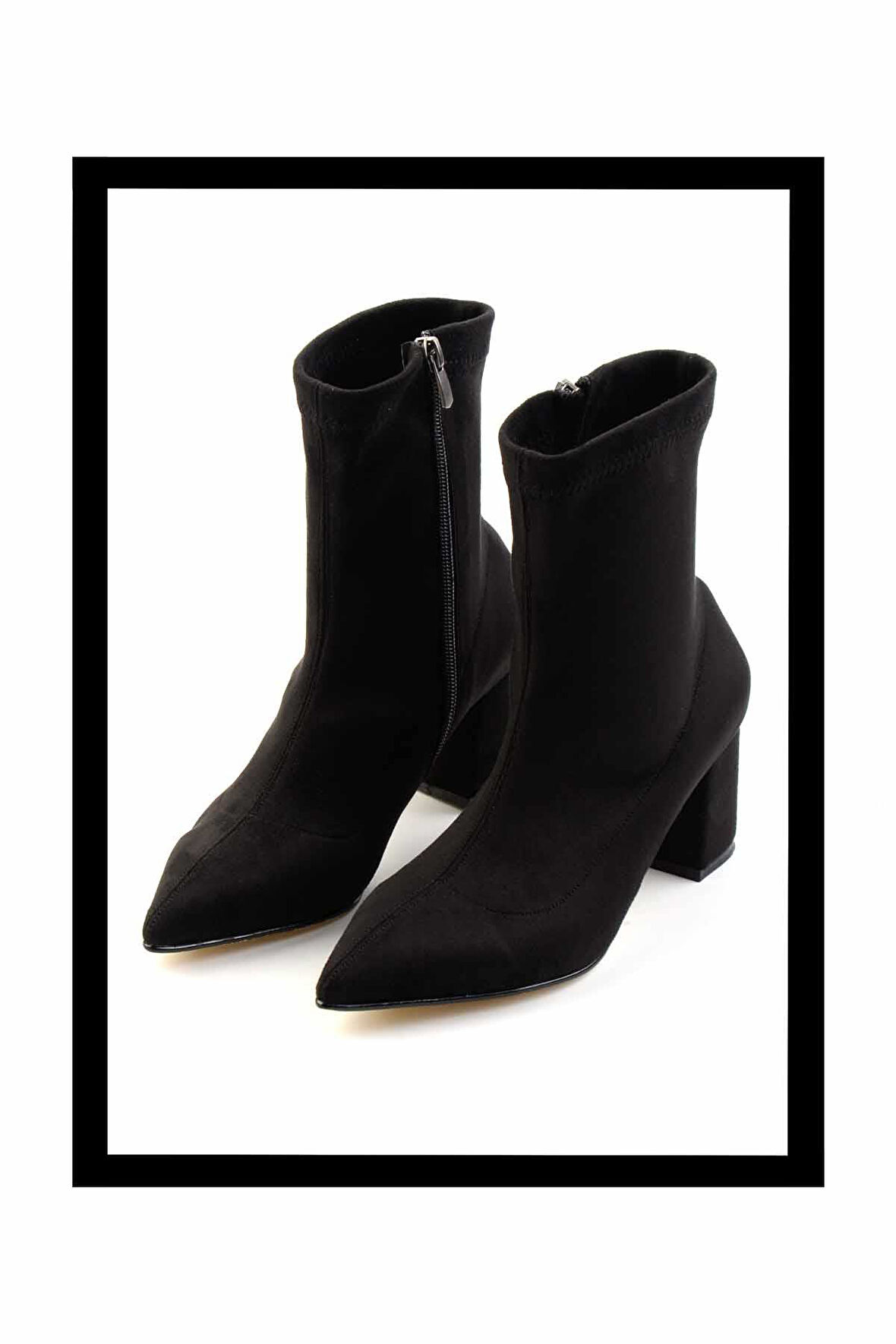 Siyah Streç  Kadın Bot & Bootie K02992112517