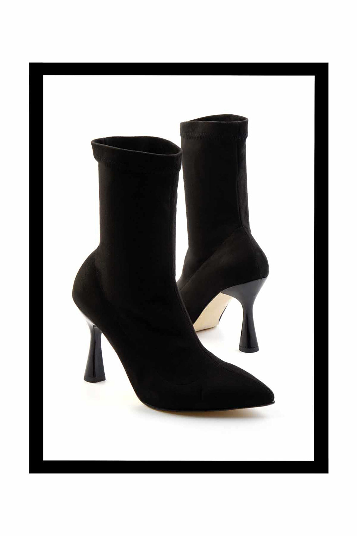 Siyah Streç  Kadın Bot & Bootie K02992113017