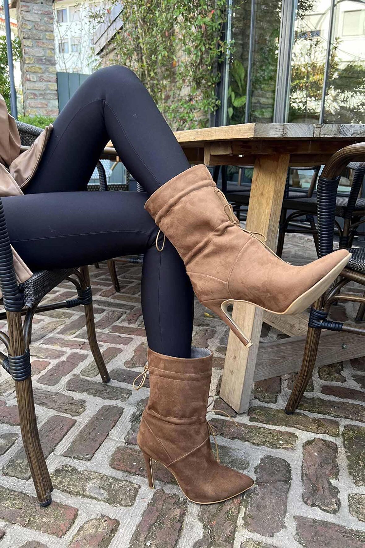 Bambi Taba Süet  Kadın Bot & Bootie K02990102202