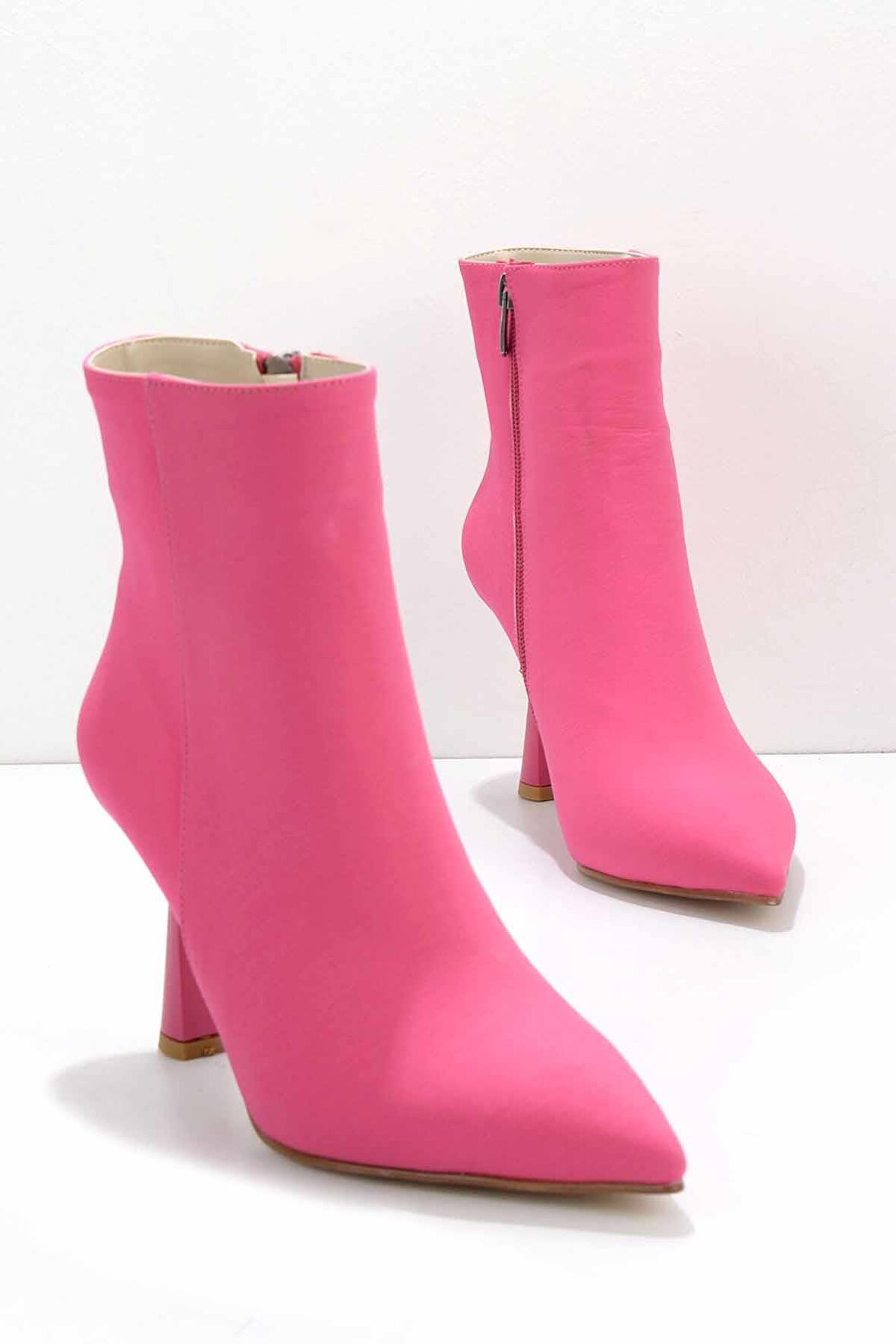 Bambi Mat Fusya Saten  Kadın Bot & Bootie K02992052938