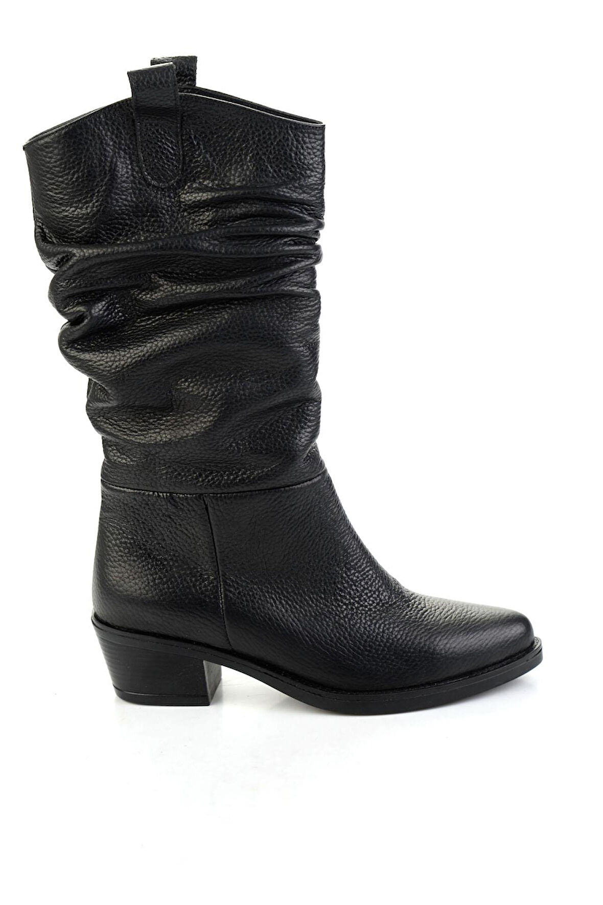 Siyah Hakiki Deri Kadın Çizme K03575205303