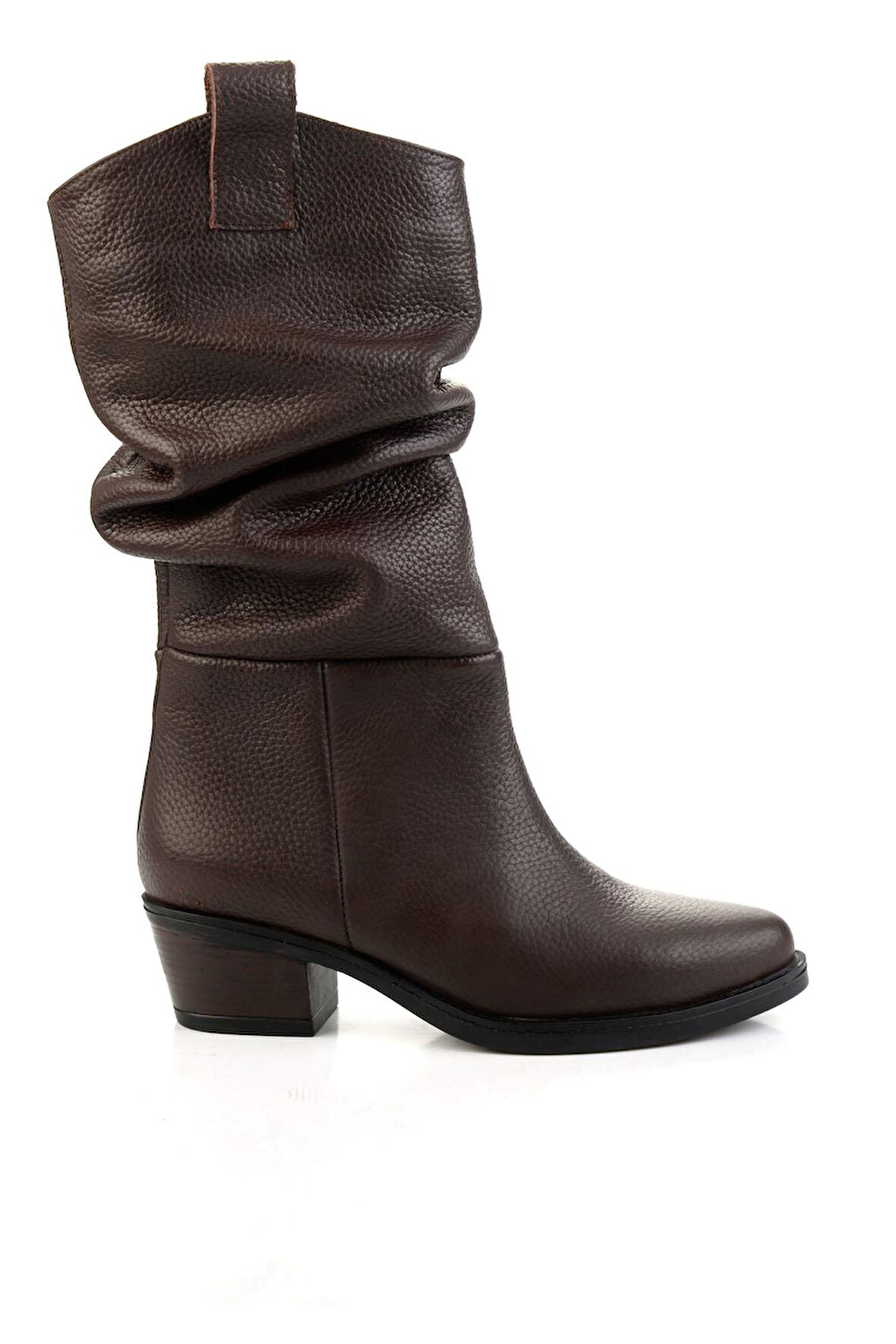 Kahve Hakiki Deri Kadın Çizme K03575205303