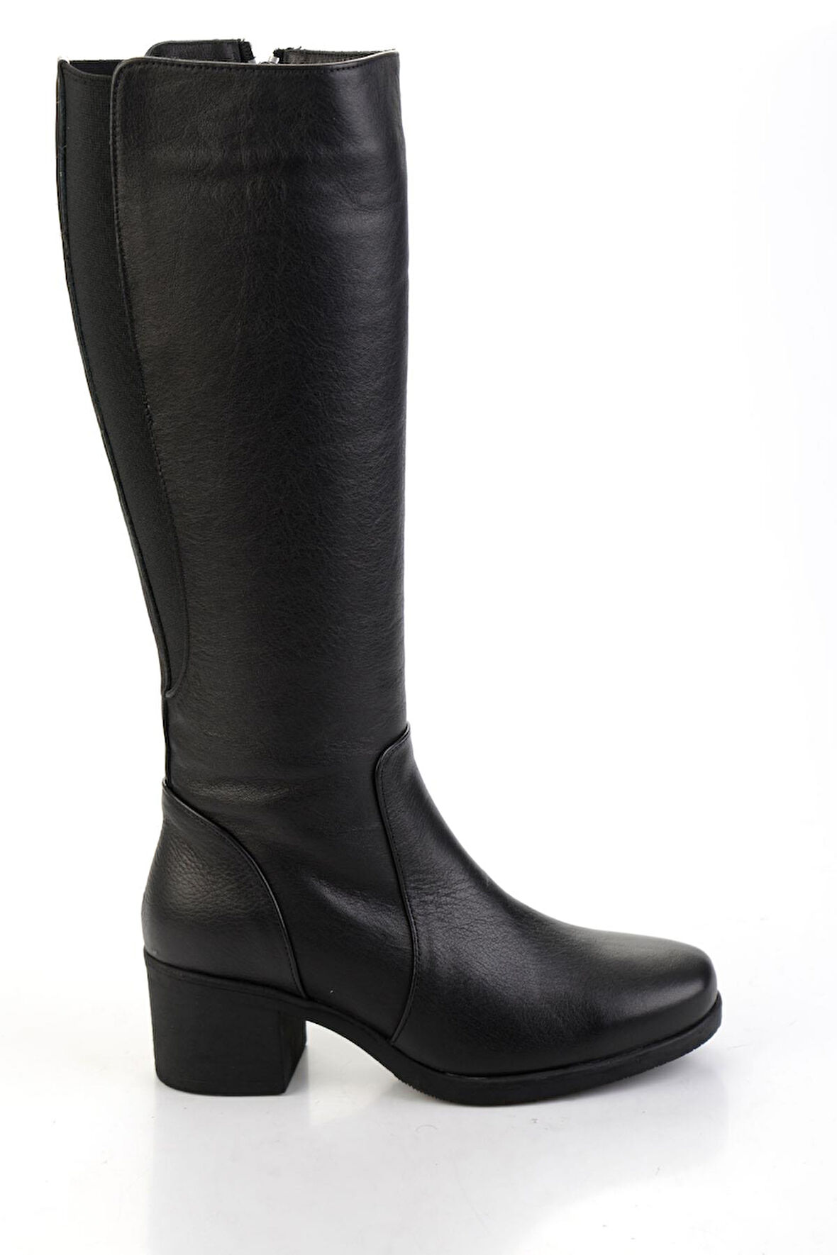 Siyah Hakiki Deri Kadın Çizme K03586333303