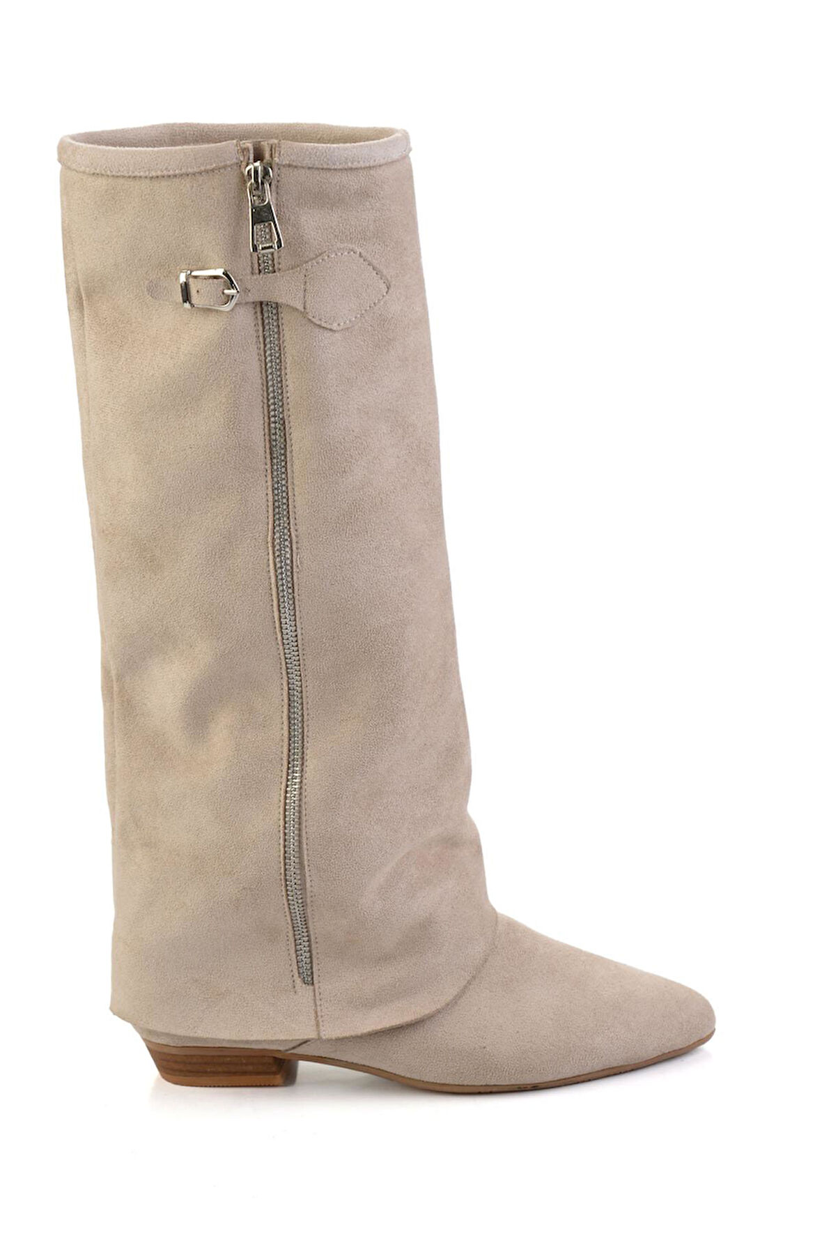 Bej Hakiki Deri Kadın Çizme K03678029002