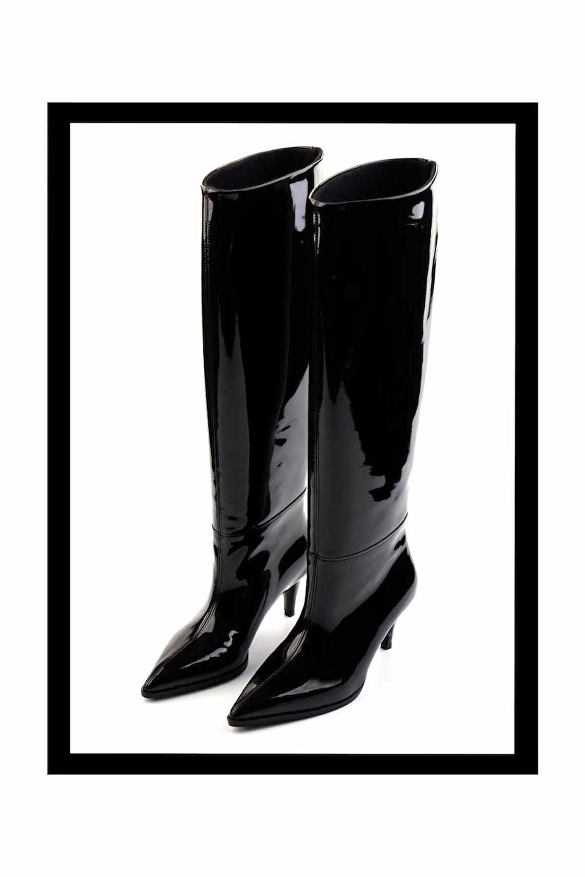 Siyah Rugan  Kadın Çizme K03718400508