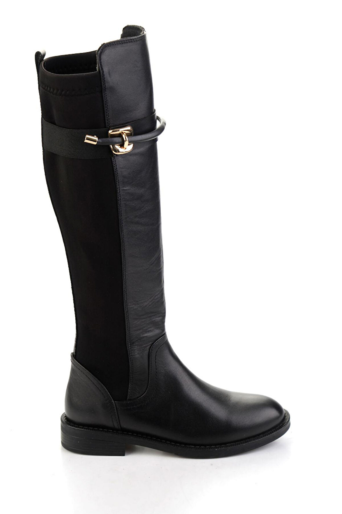 Siyah Hakiki Deri Kadın Çizme K03724260103