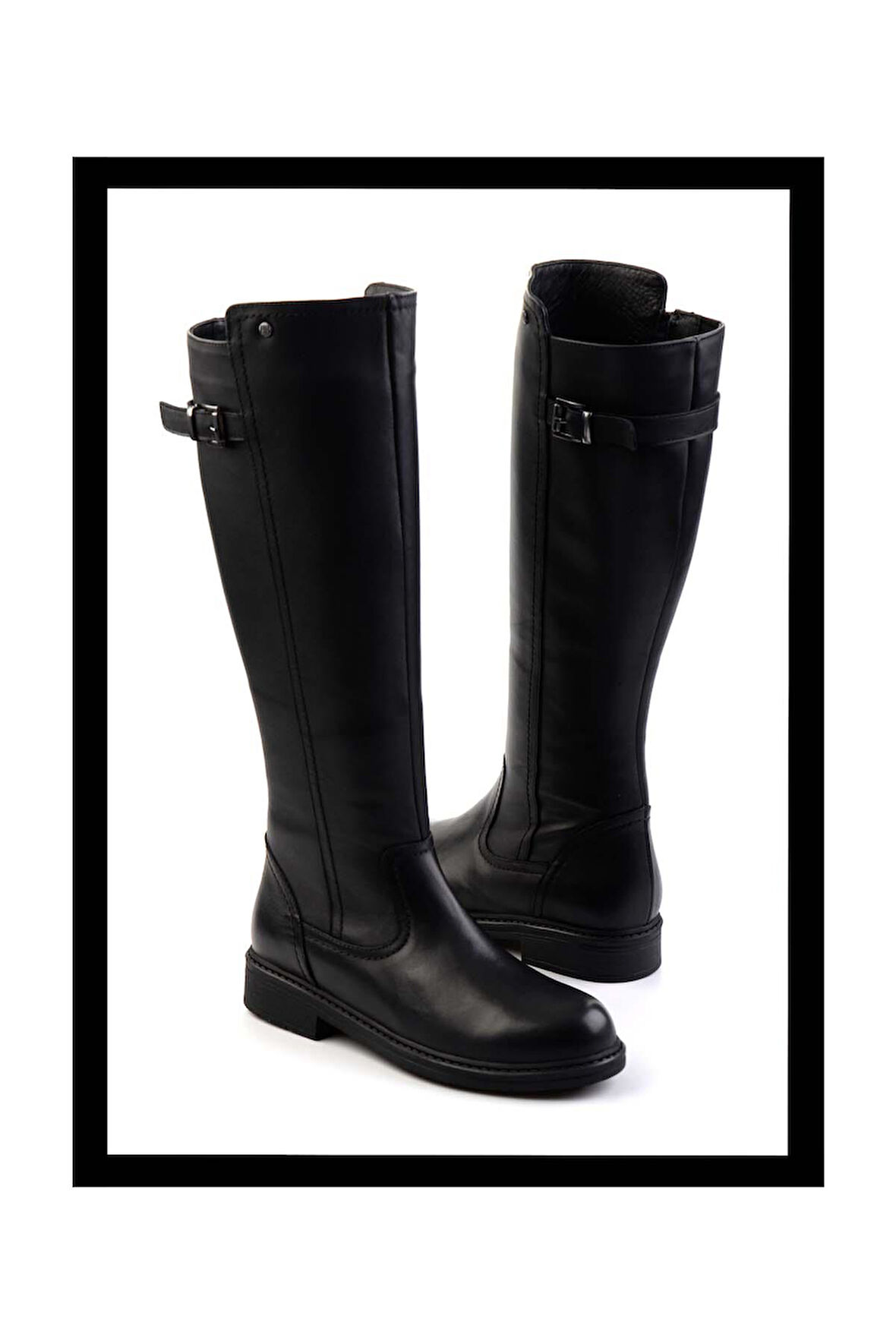 Siyah Hakiki Deri Kadın Çizme K03750151503