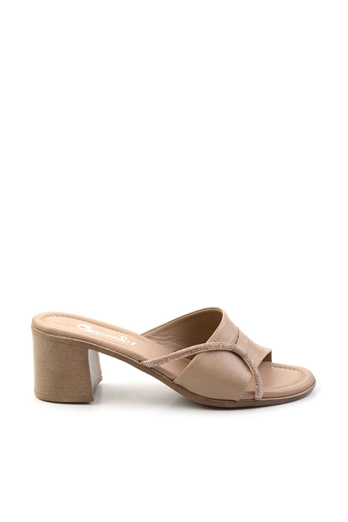 Bej Leather Kadın Terlik K04040012303