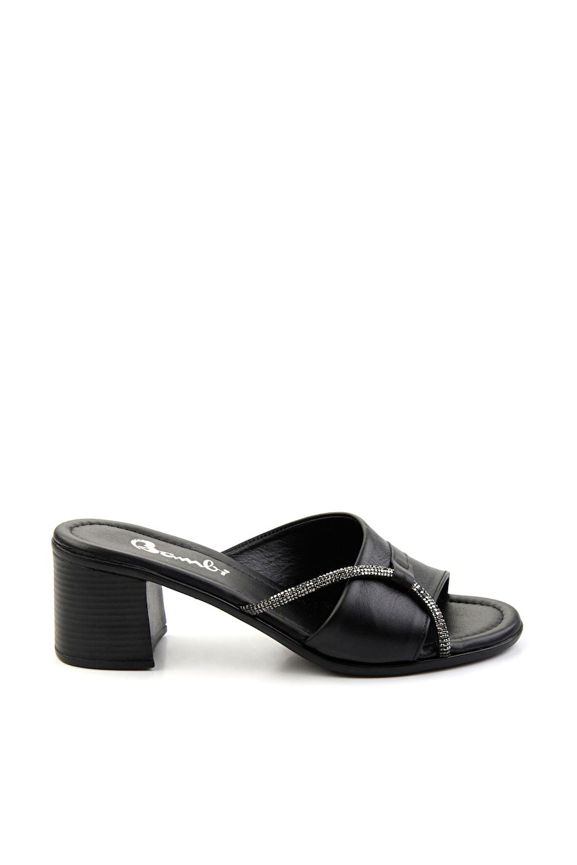 Siyah Leather Kadın Terlik K04040012303