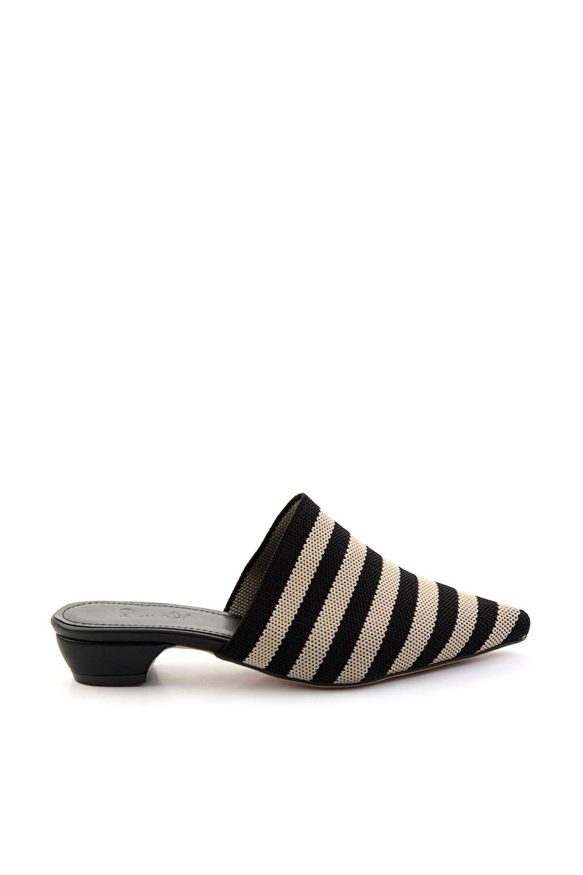 Siyah Çizgili  Kadın Terlik K04213270782