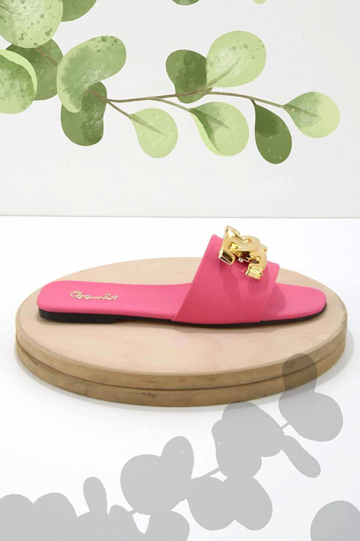 Mat Fuşya Saten  Kadın Terlik K04511030238