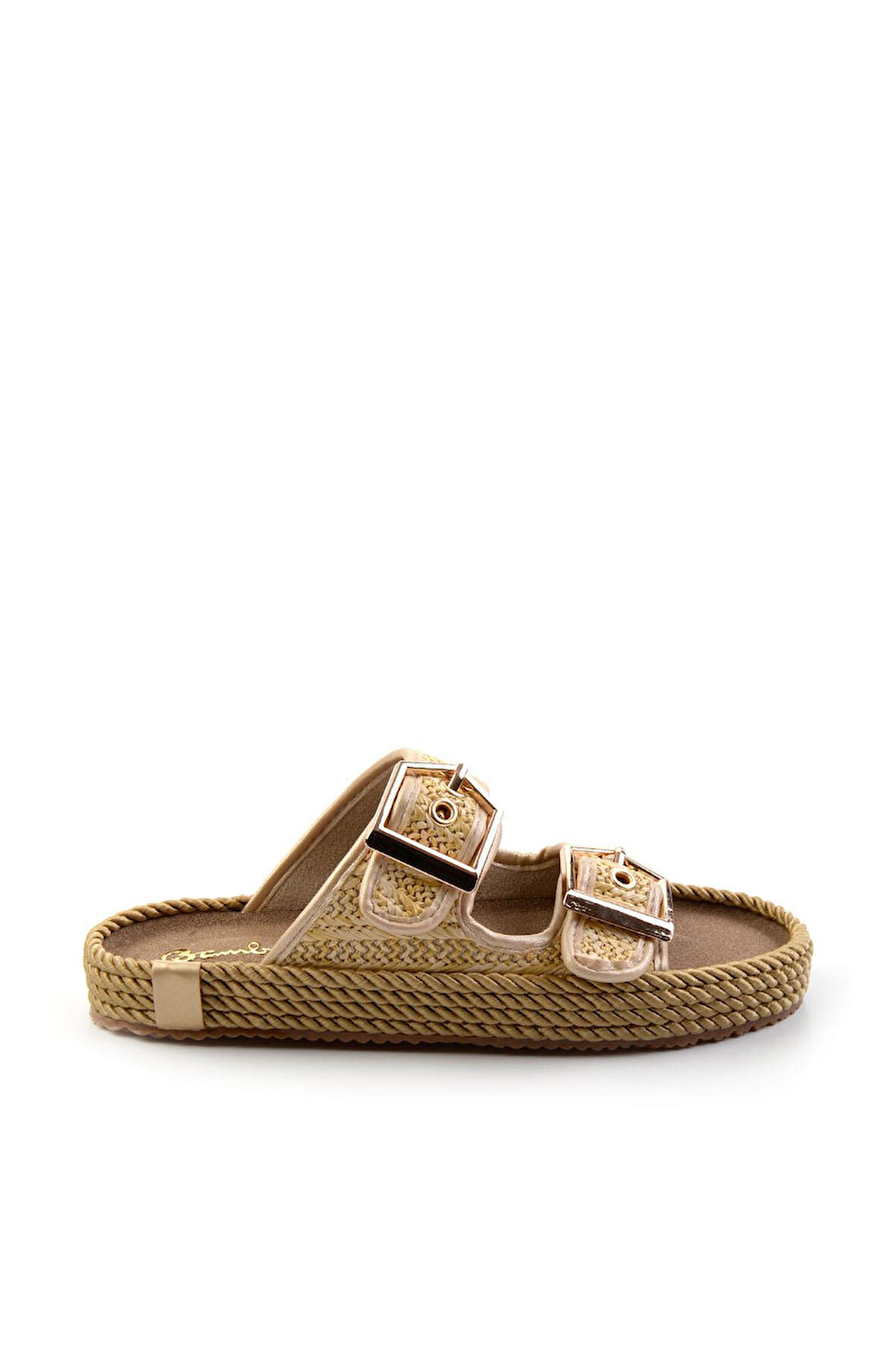 Bej Leather Kadın Terlik K04553030028