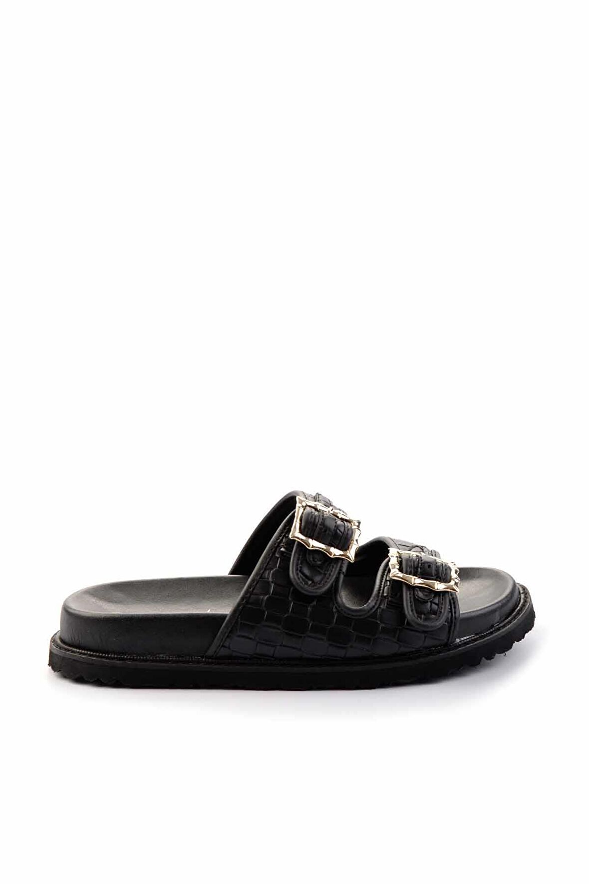 Siyah Baskı Detaylı  Kadın Terlik K04638015010