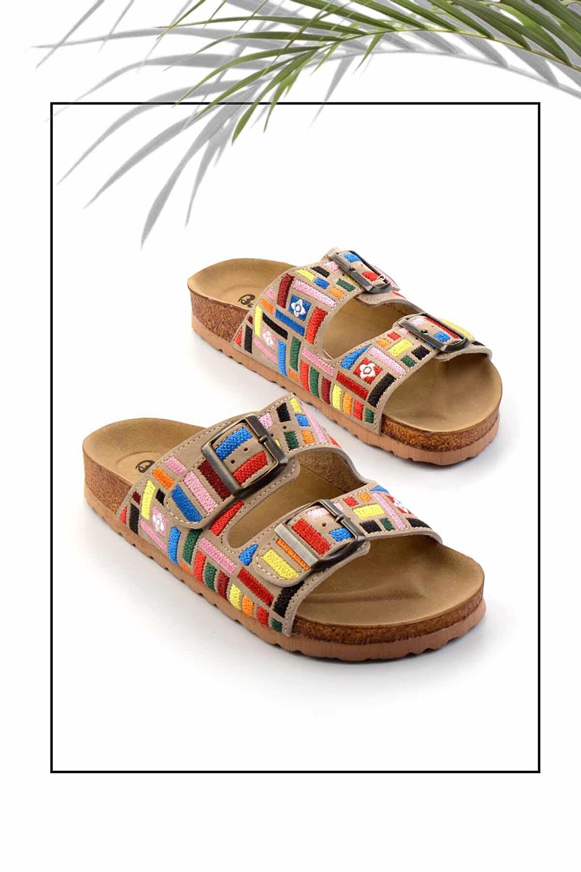 Bej Nubuk  Kadın Terlik K04819300601