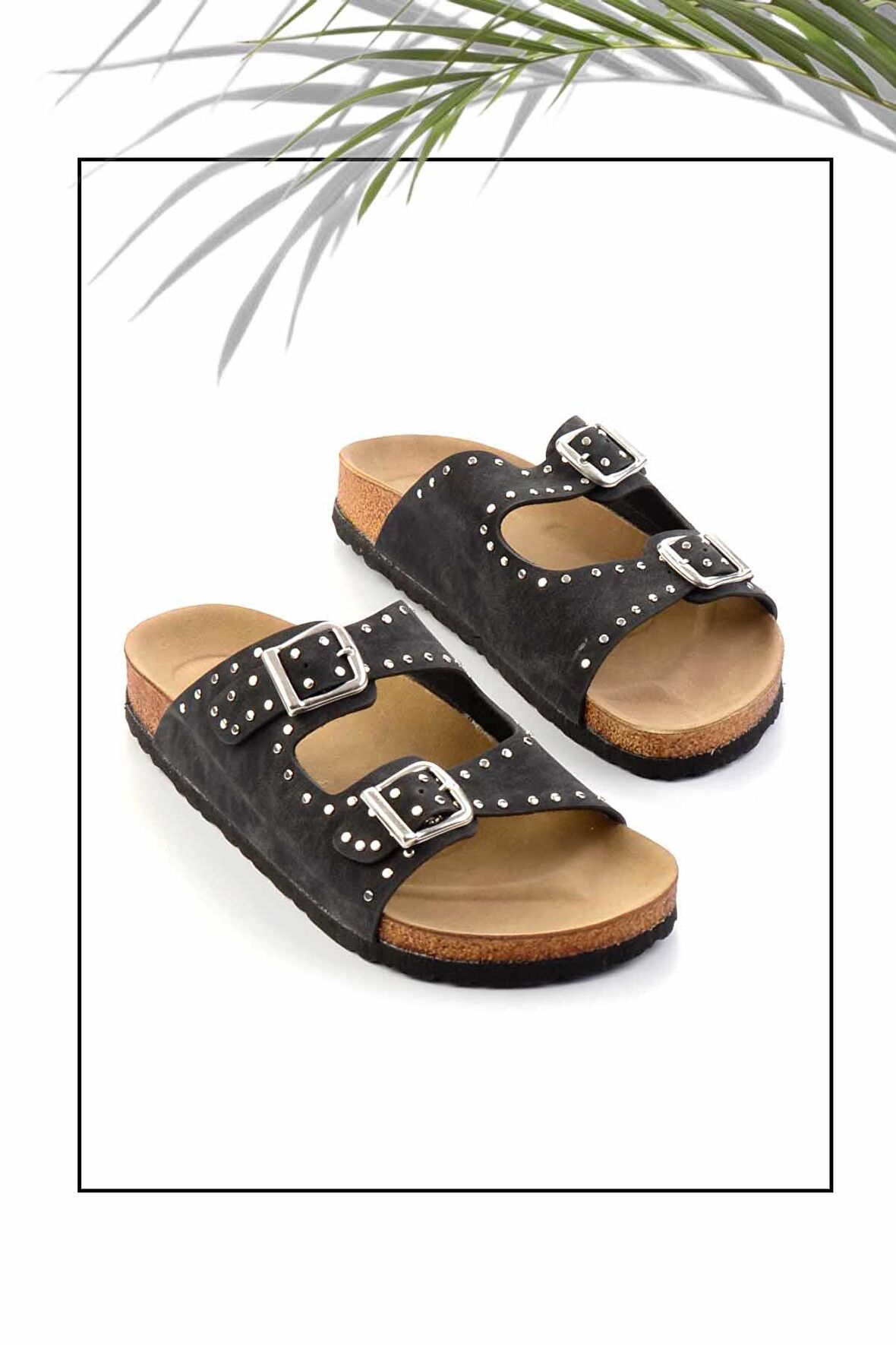 Siyah Nubuk  Kadın Terlik K04819010101