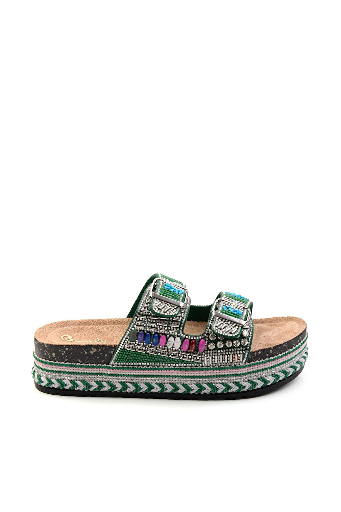 Yeşil  Kadın Terlik K04824708087