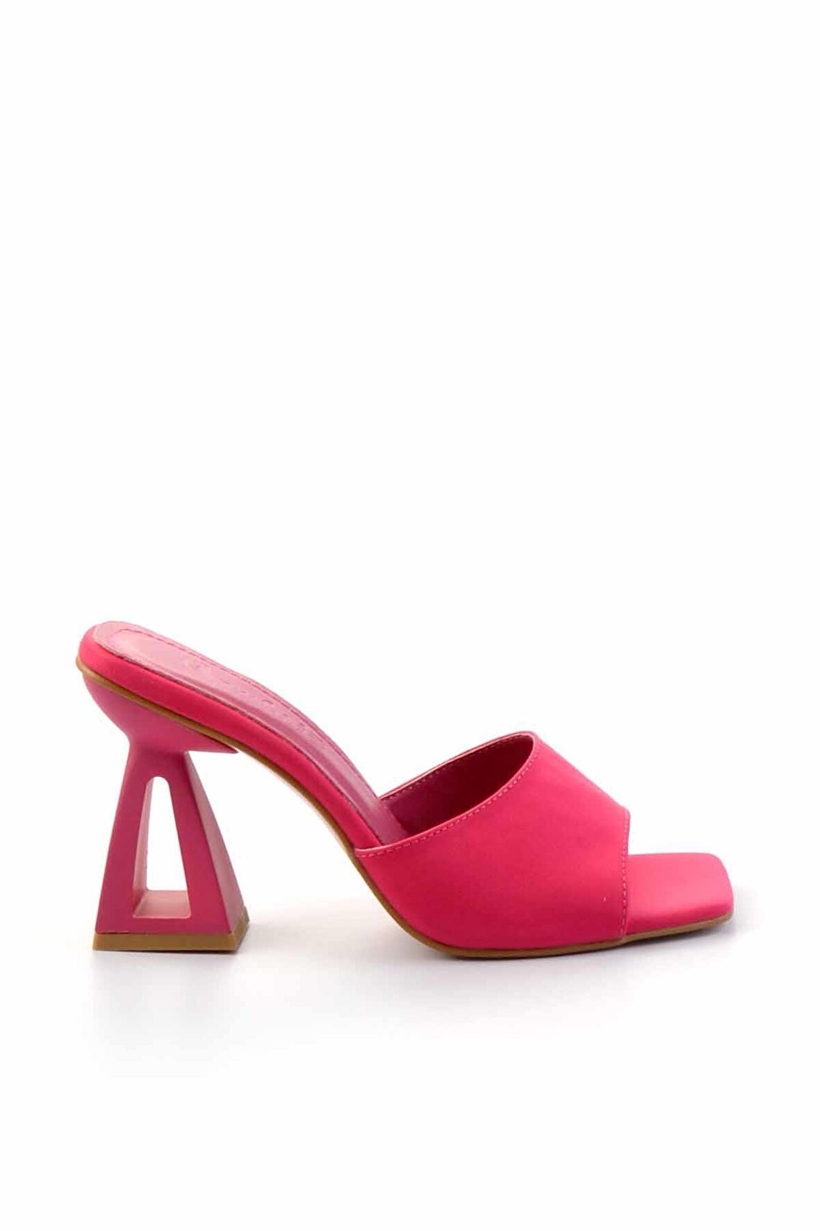 Mat Fuşya Saten  Kadın Terlik K04997501538